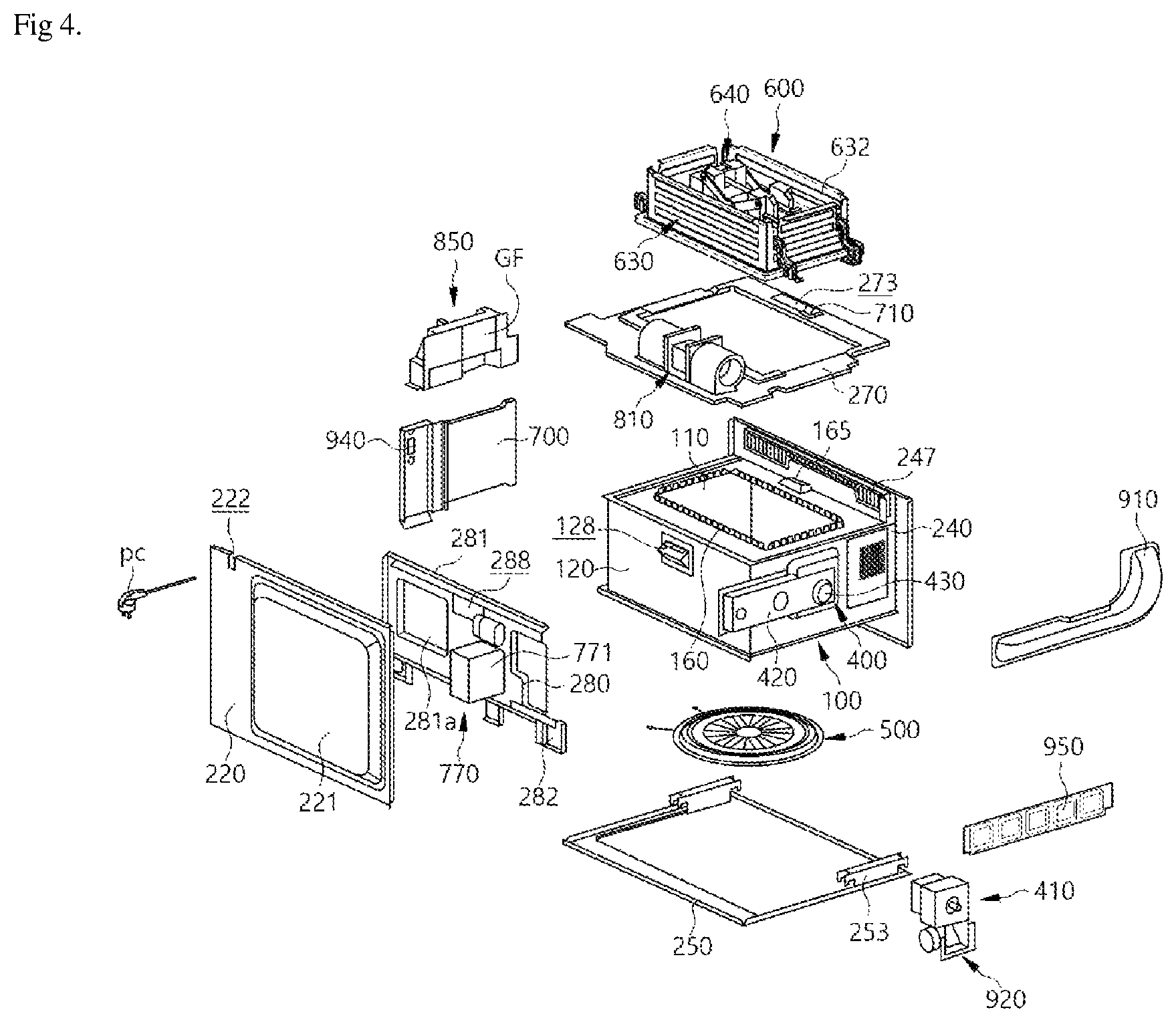 Patent US12618566 Figure 4 – Cooking appliance