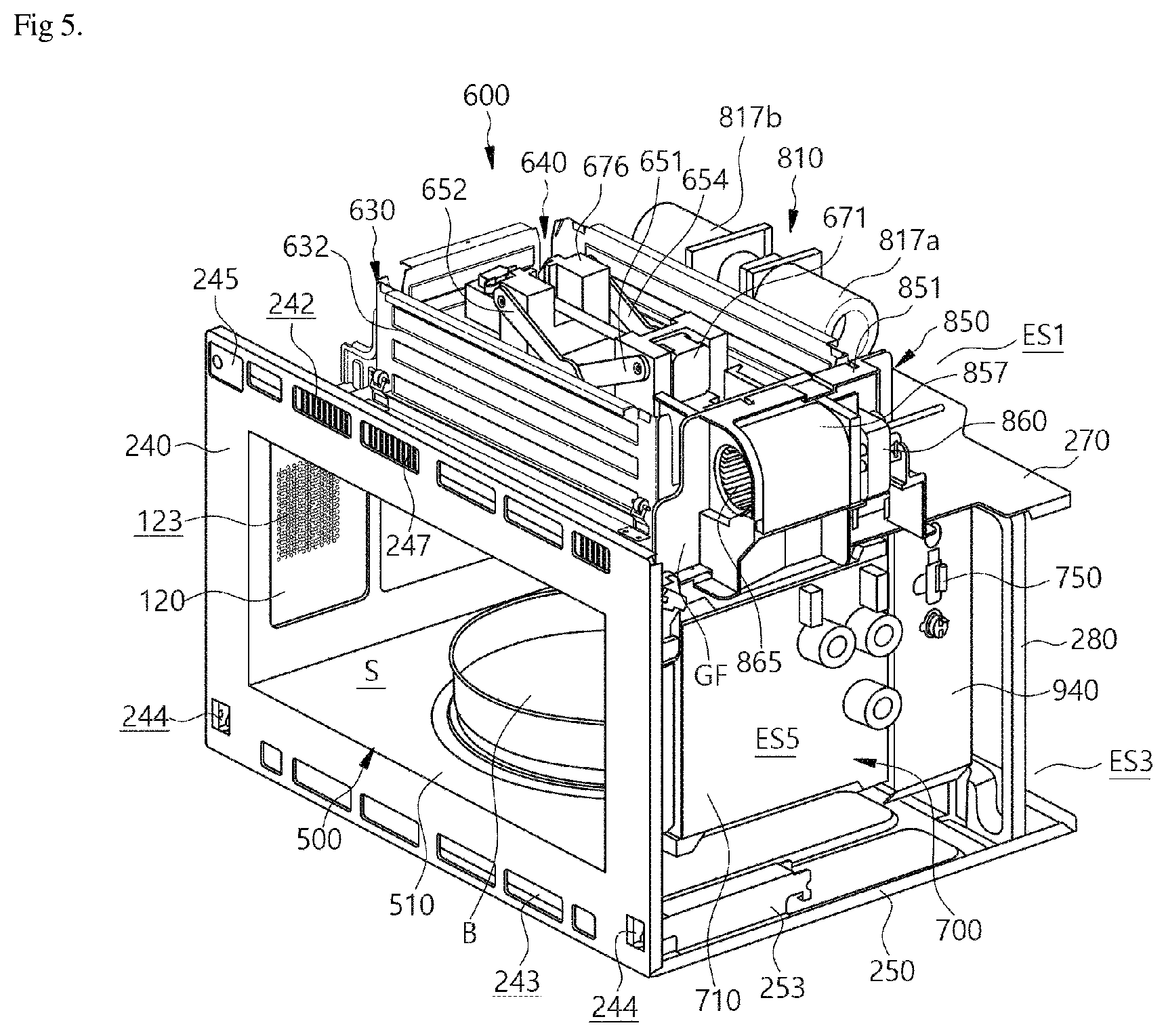 Patent US12618566 Figure 5 – Cooking appliance