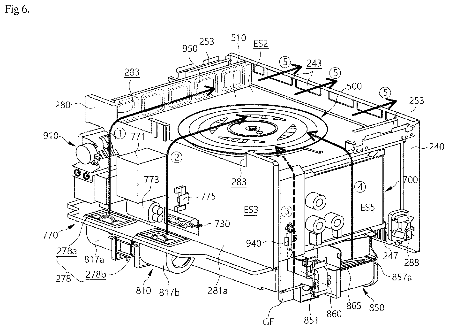 Patent US12618566 Figure 6 – Cooking appliance