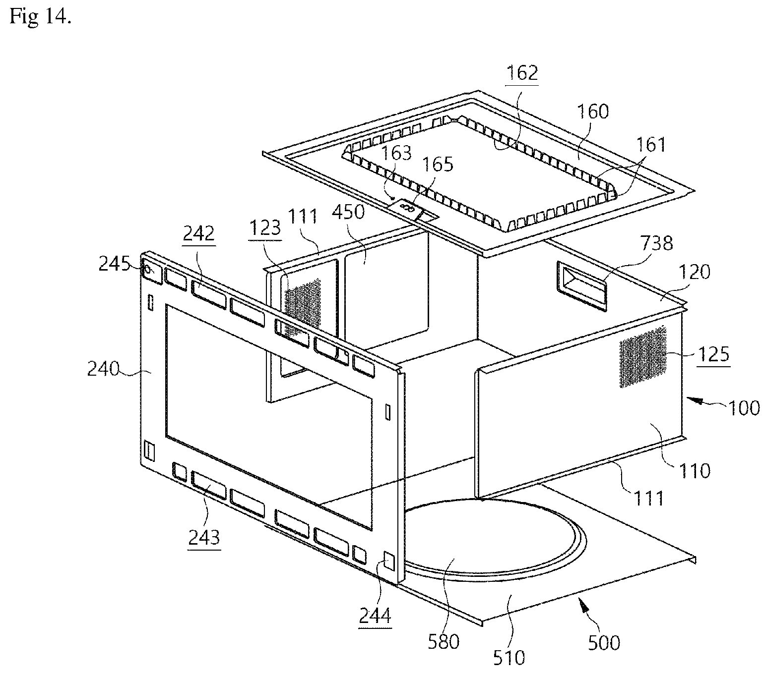 Patent US12618566 Figure 14 – Cooking appliance