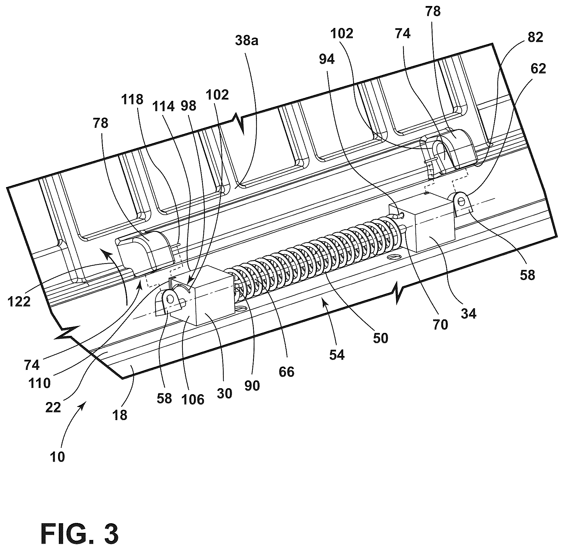 Patent US12618567 Figure 3 – Cooktop with hinged burner grates