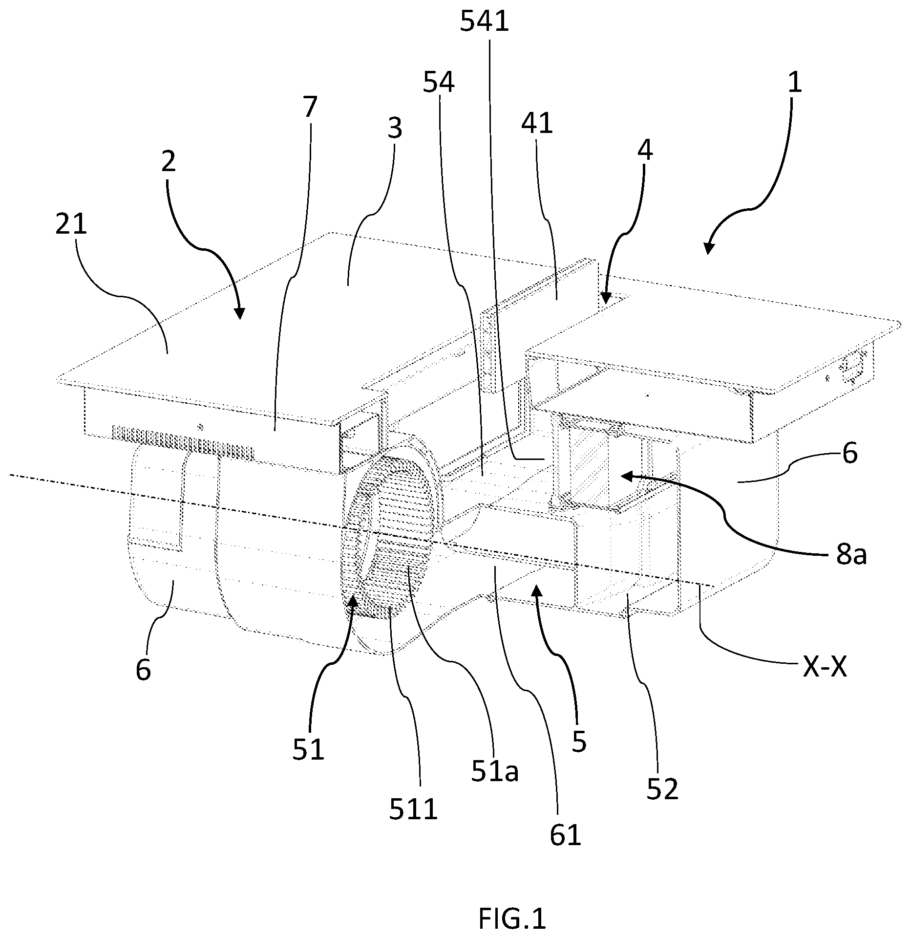 Patent US12618568 Figure 1 – Cooking hob with extractor hood