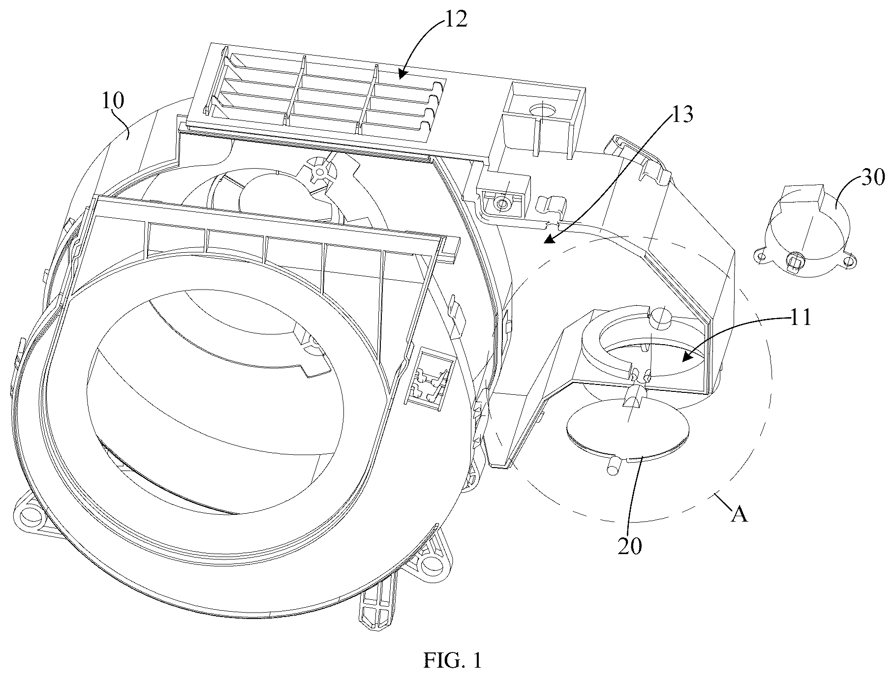 Patent US12618569 Figure 1 – Wall-mounted air conditioning indoor unit and air conditioner