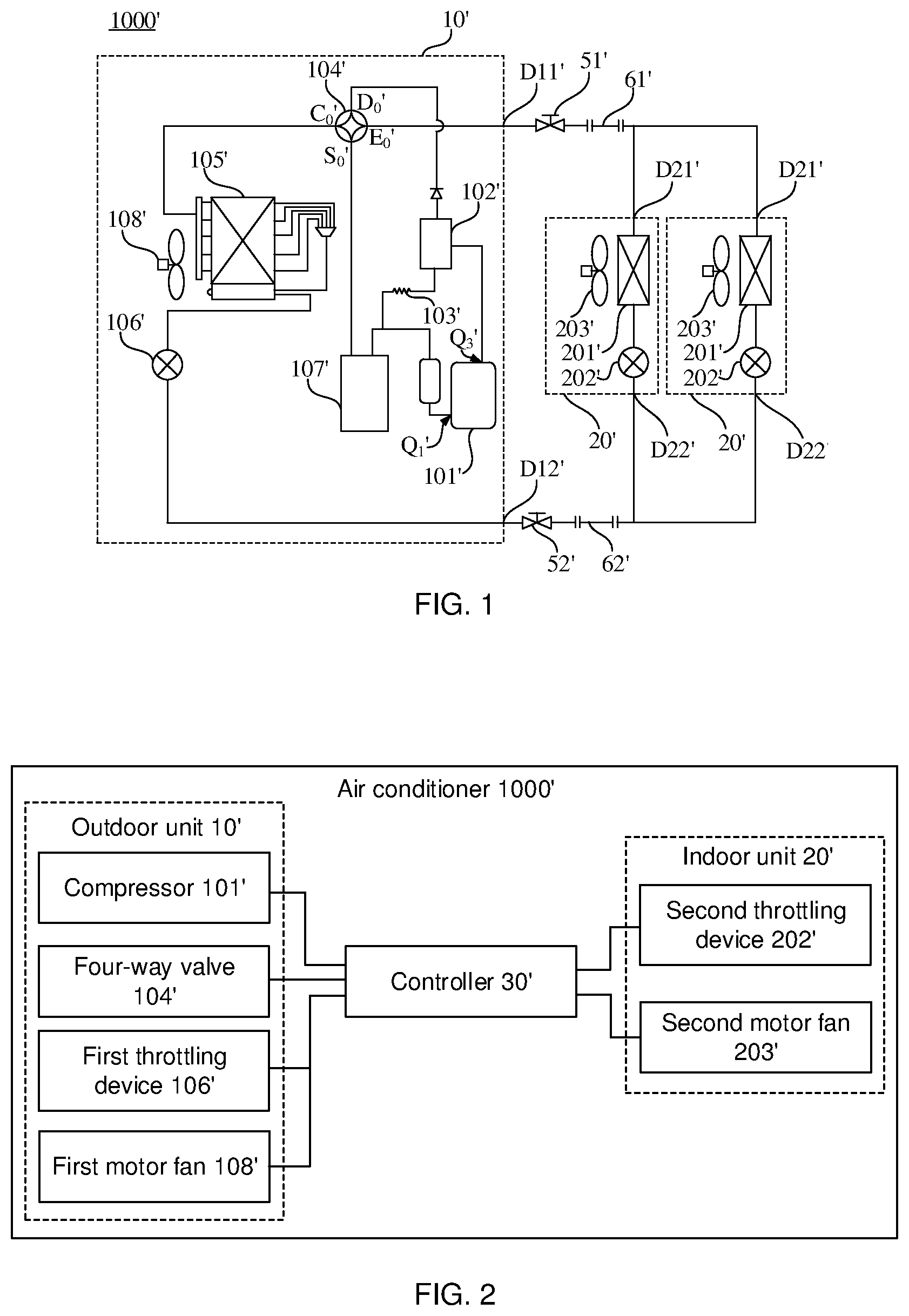 Patent US12618570 Figure 1 – Air conditioner