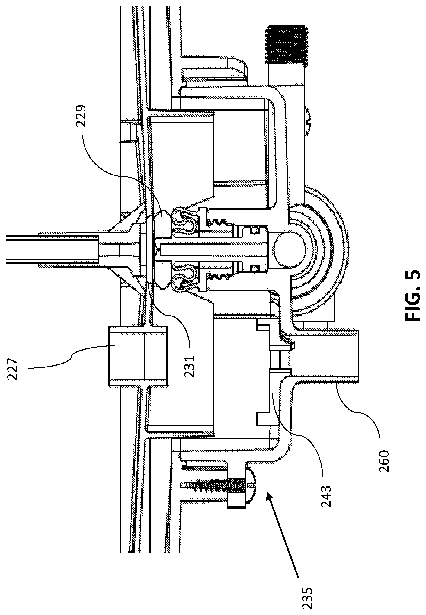 Patent US12618572 Figure 5 – Eductor with integrated orifice check valve and scale control tray
