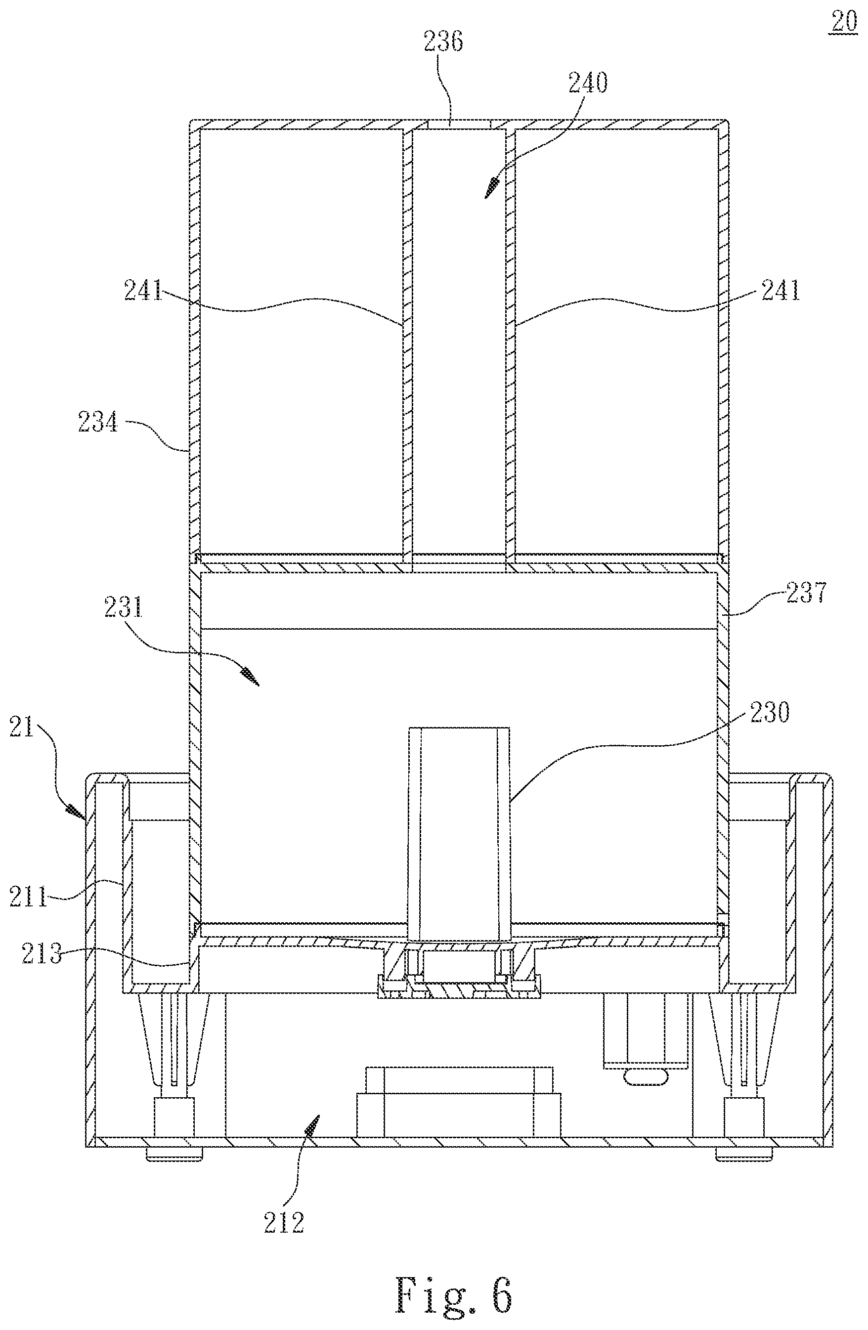 Patent US12618573 Figure 6 – Humidifier with fountaining and aroma diffusing functions