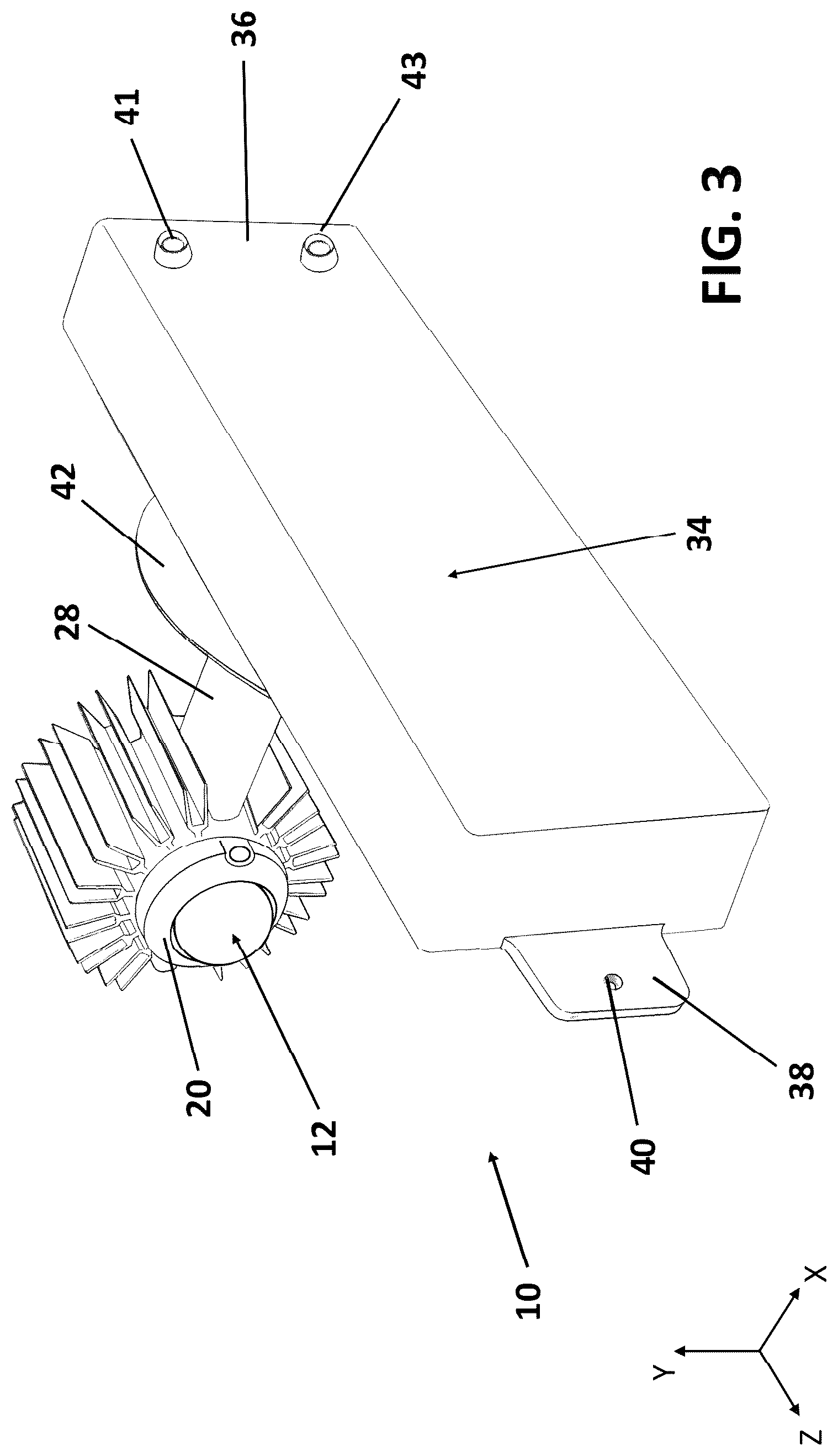 Patent US12618575 Figure 3 – HVAC UVC LED projection unit for HVAC devices
