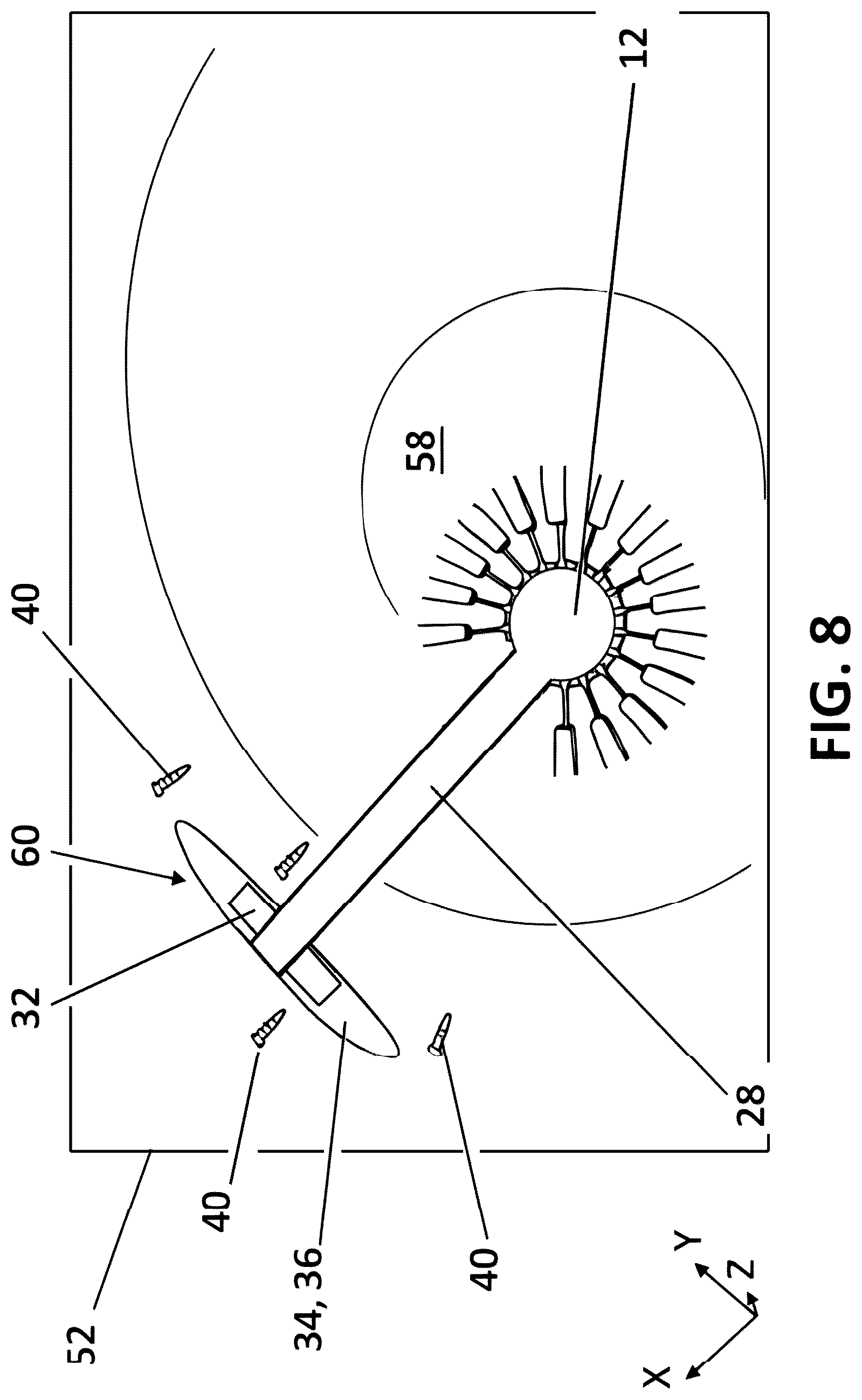 Patent US12618575 Figure 8 – HVAC UVC LED projection unit for HVAC devices