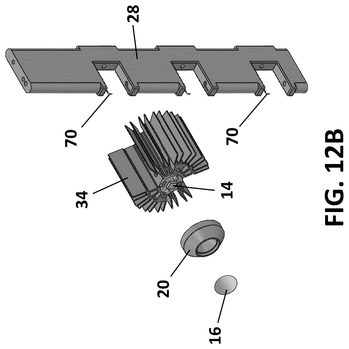 Patent US12618575 Figure 13 – HVAC UVC LED projection unit for HVAC devices
