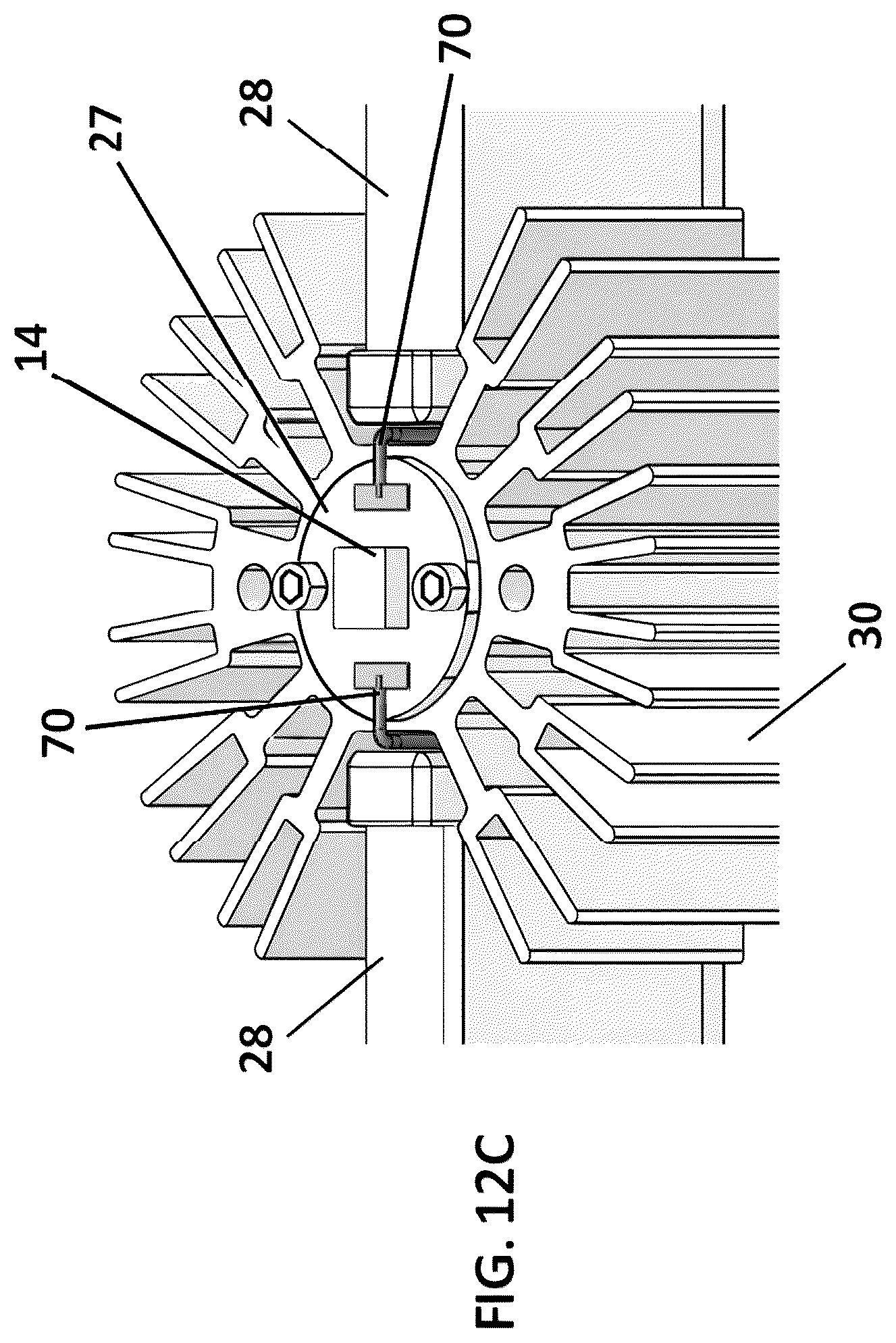 Patent US12618575 Figure 14 – HVAC UVC LED projection unit for HVAC devices