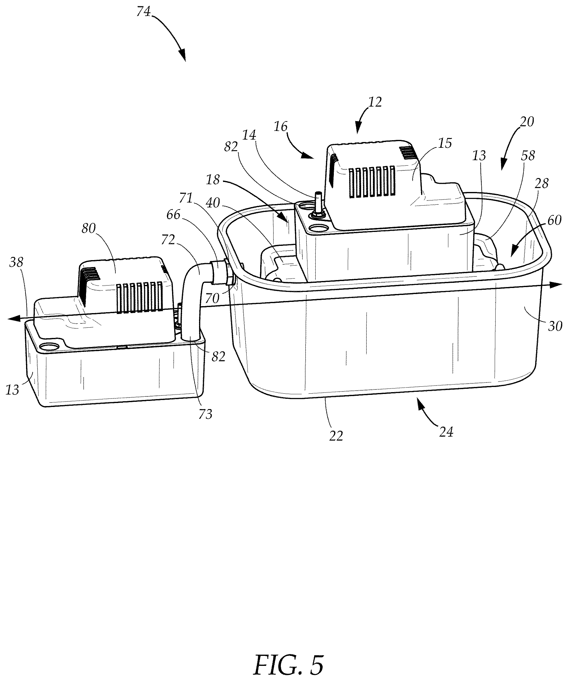 Patent US12618587 Figure 5 – Condensate management apparatus and system