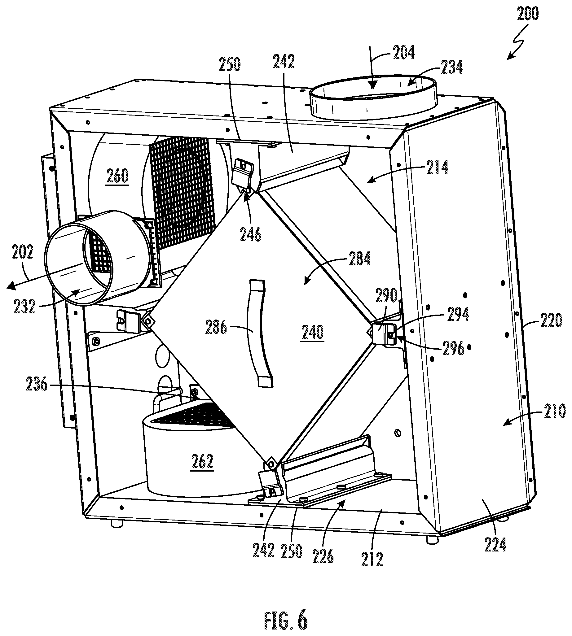 Patent US12618588 Figure 6 – Energy recovery ventilator of an air conditioning appliance
