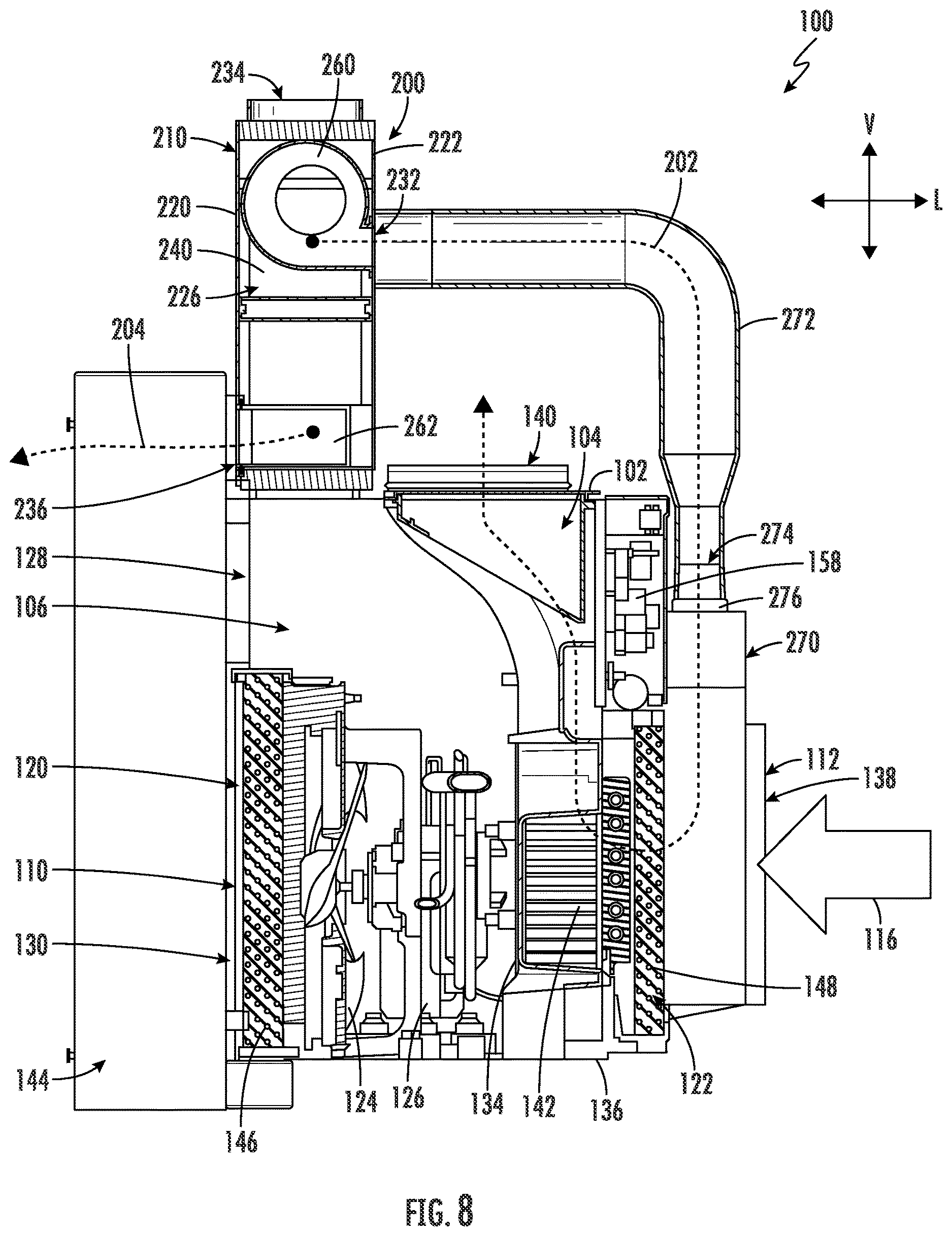 Patent US12618588 Figure 8 – Energy recovery ventilator of an air conditioning appliance