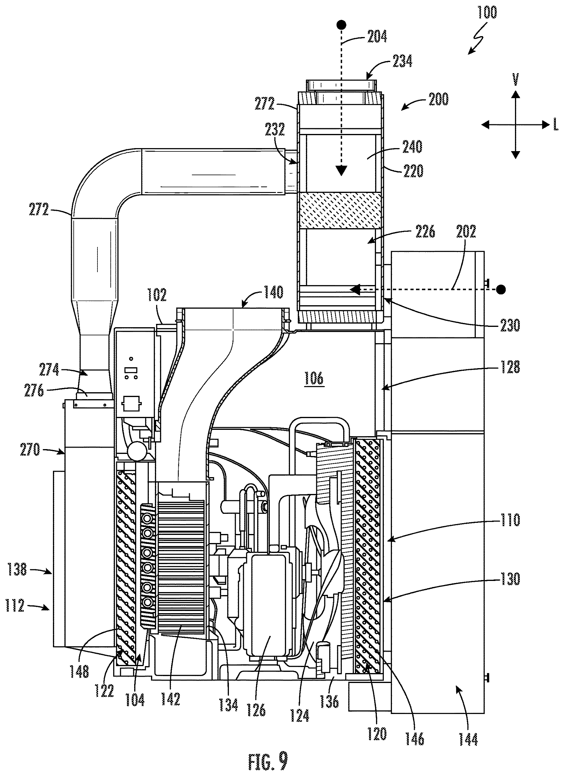 Patent US12618588 Figure 9 – Energy recovery ventilator of an air conditioning appliance
