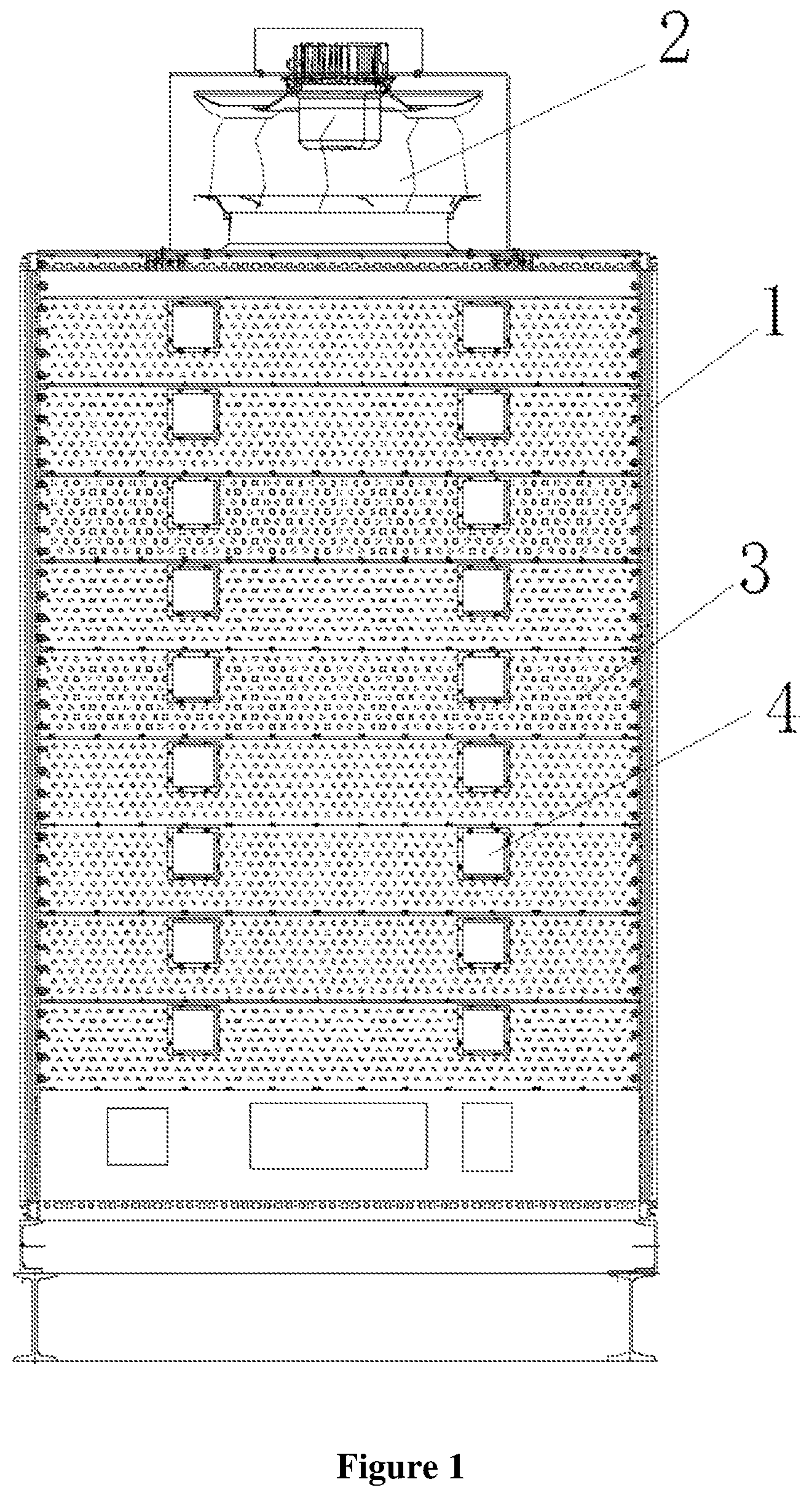 Patent US12618595 Figure 1 – Three-dimensionally distributed liquid atomization heat exchanger, control method thereof, refrigeration system, and air conditioner
