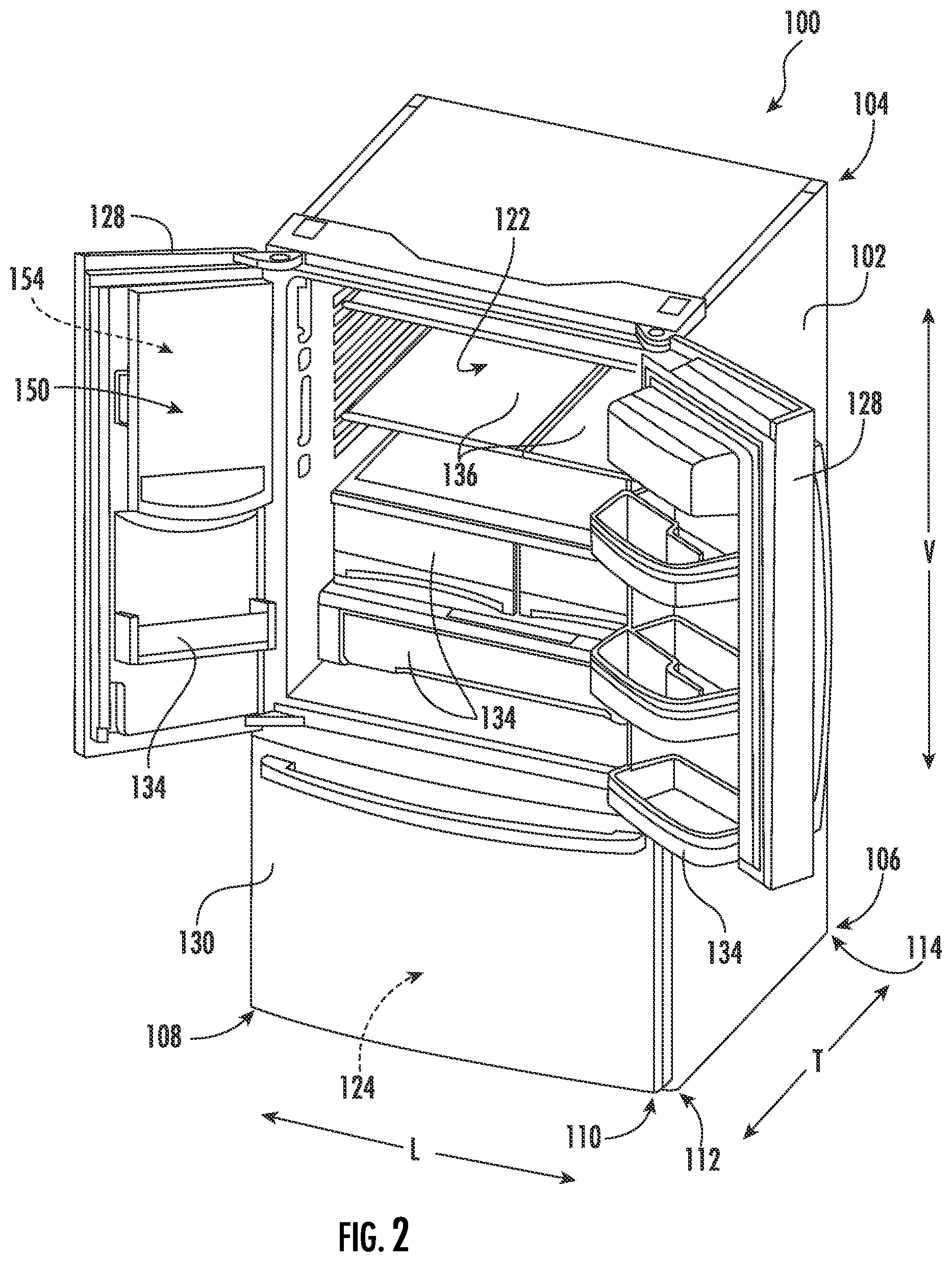Patent US12618599 Figure 2 – Ice making assembly for a refrigerator appliance