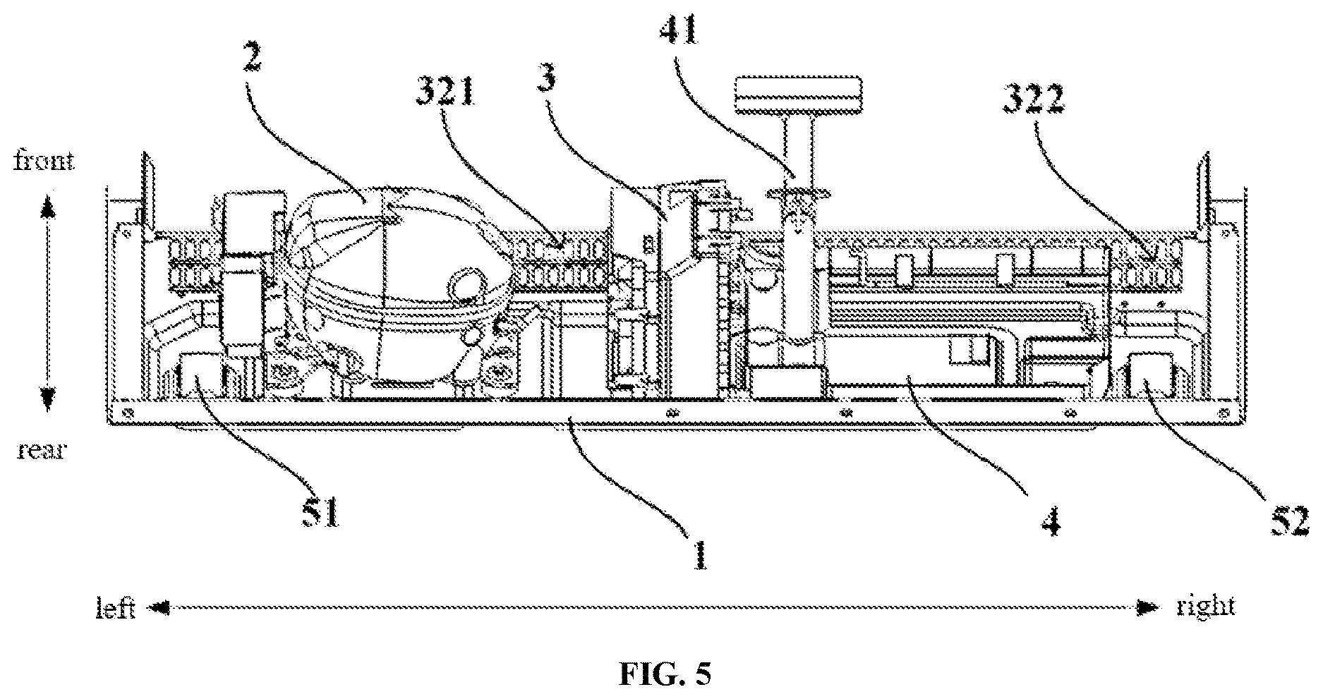 Patent US12618607 Figure 5 – Refrigerator having inclined drain pipe disposed at lower portion of refrigerator