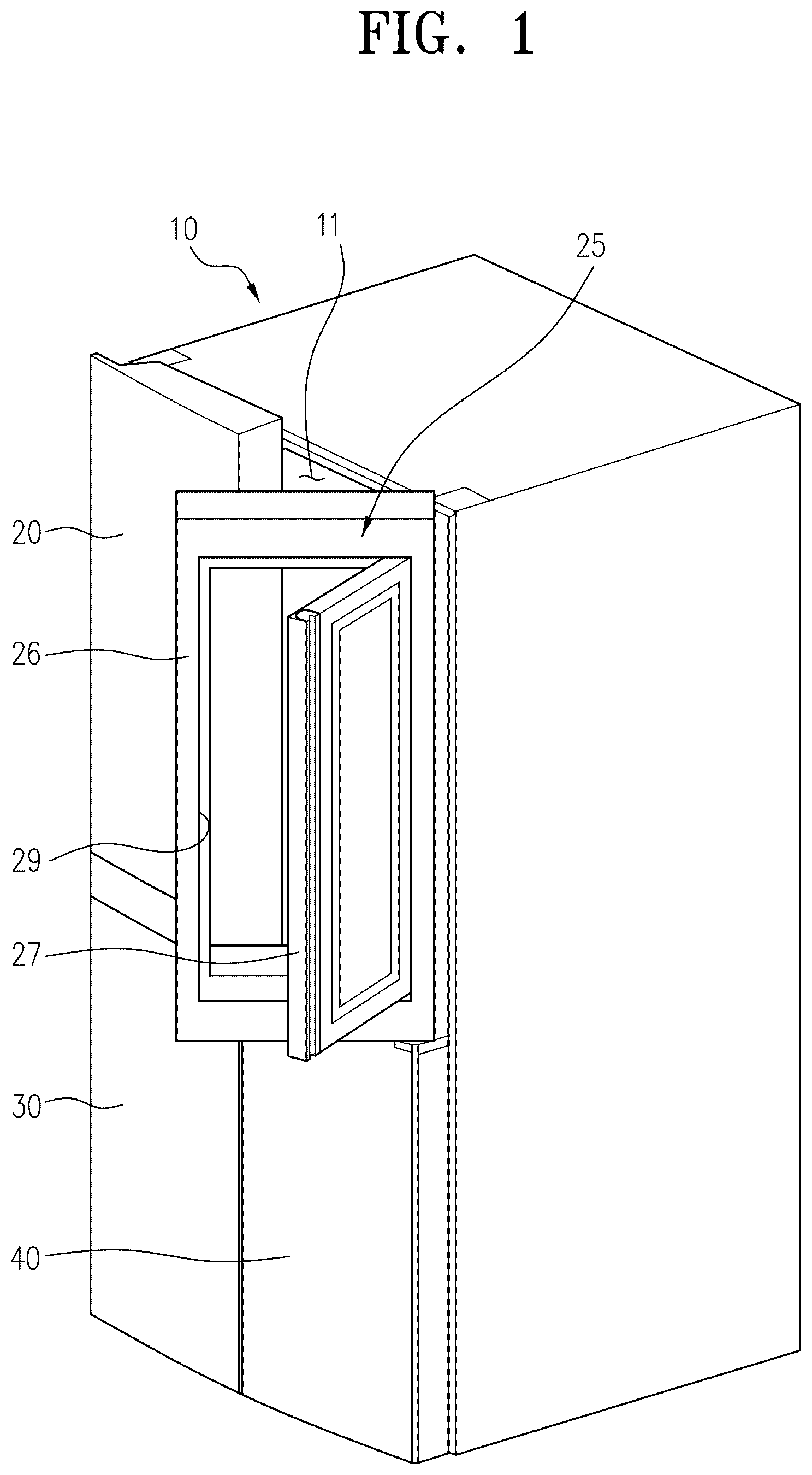 Patent US12618609 Figure 1 – Refrigerator