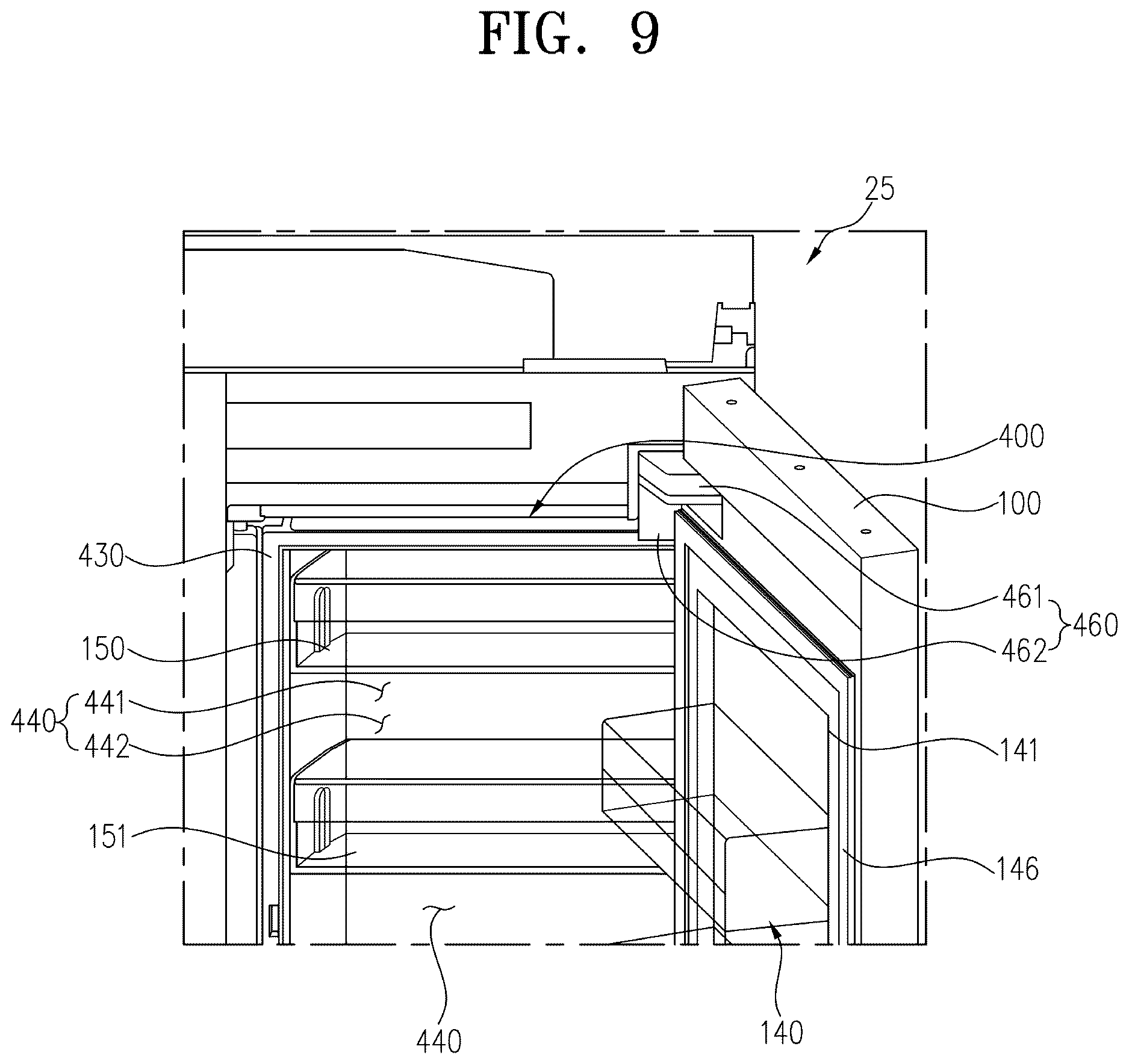 Patent US12618609 Figure 8 – Refrigerator