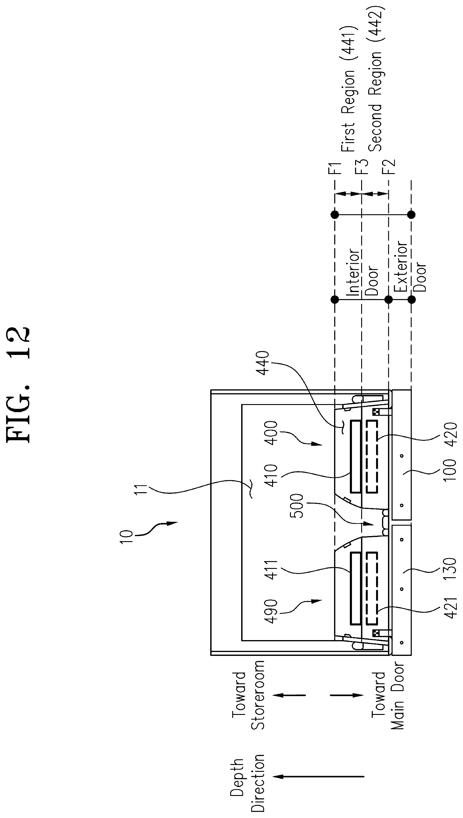 Patent US12618609 Figure 11 – Refrigerator