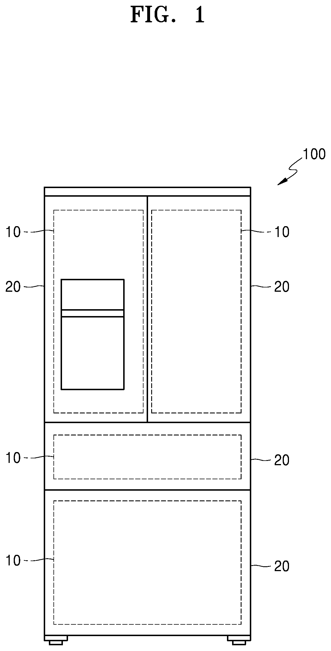 Patent US12618610 — Refrigerator — Figure 1