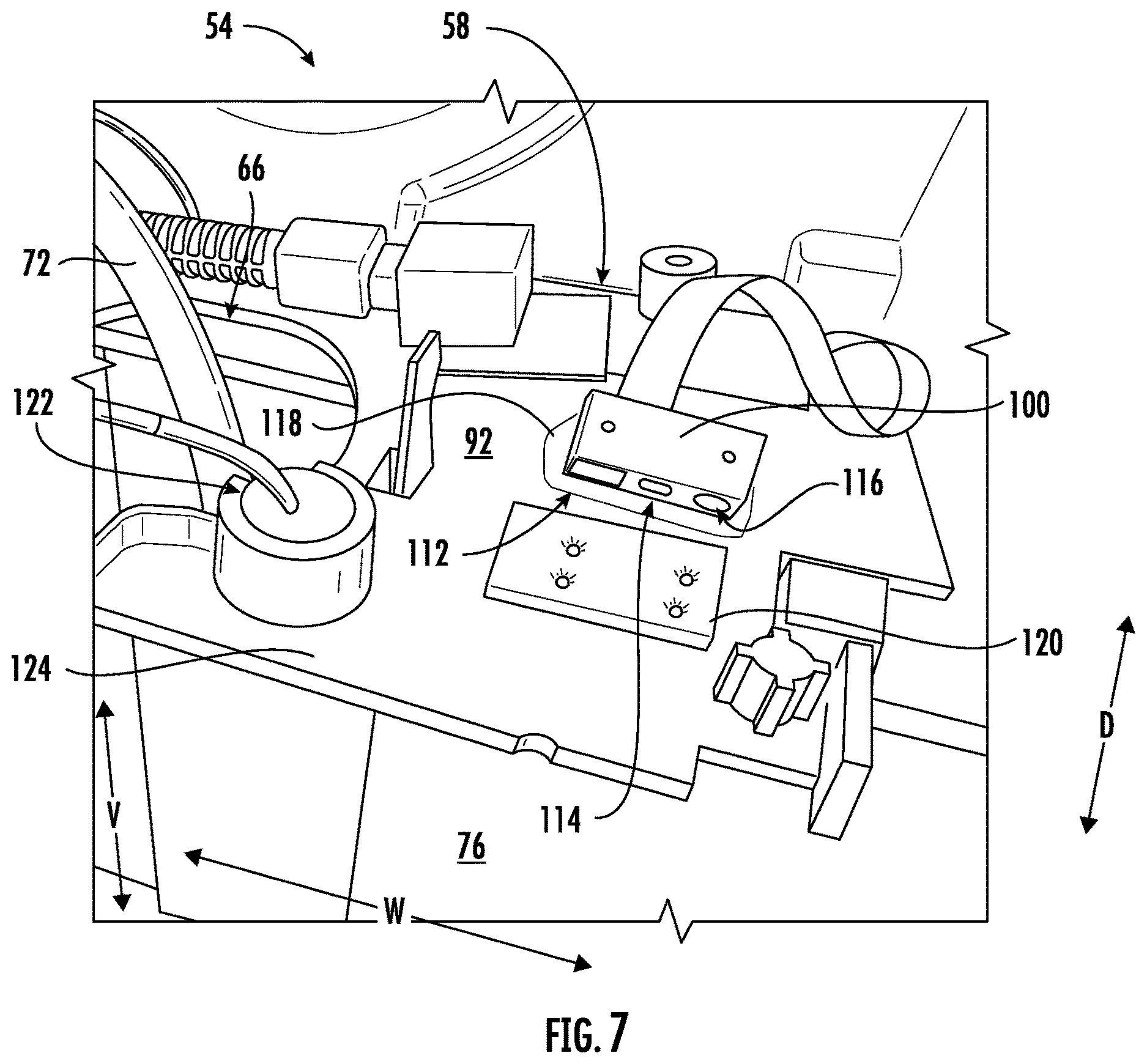 Patent US12618611 Figure 7 – Refrigerator appliance and sound emitting device and method for operation
