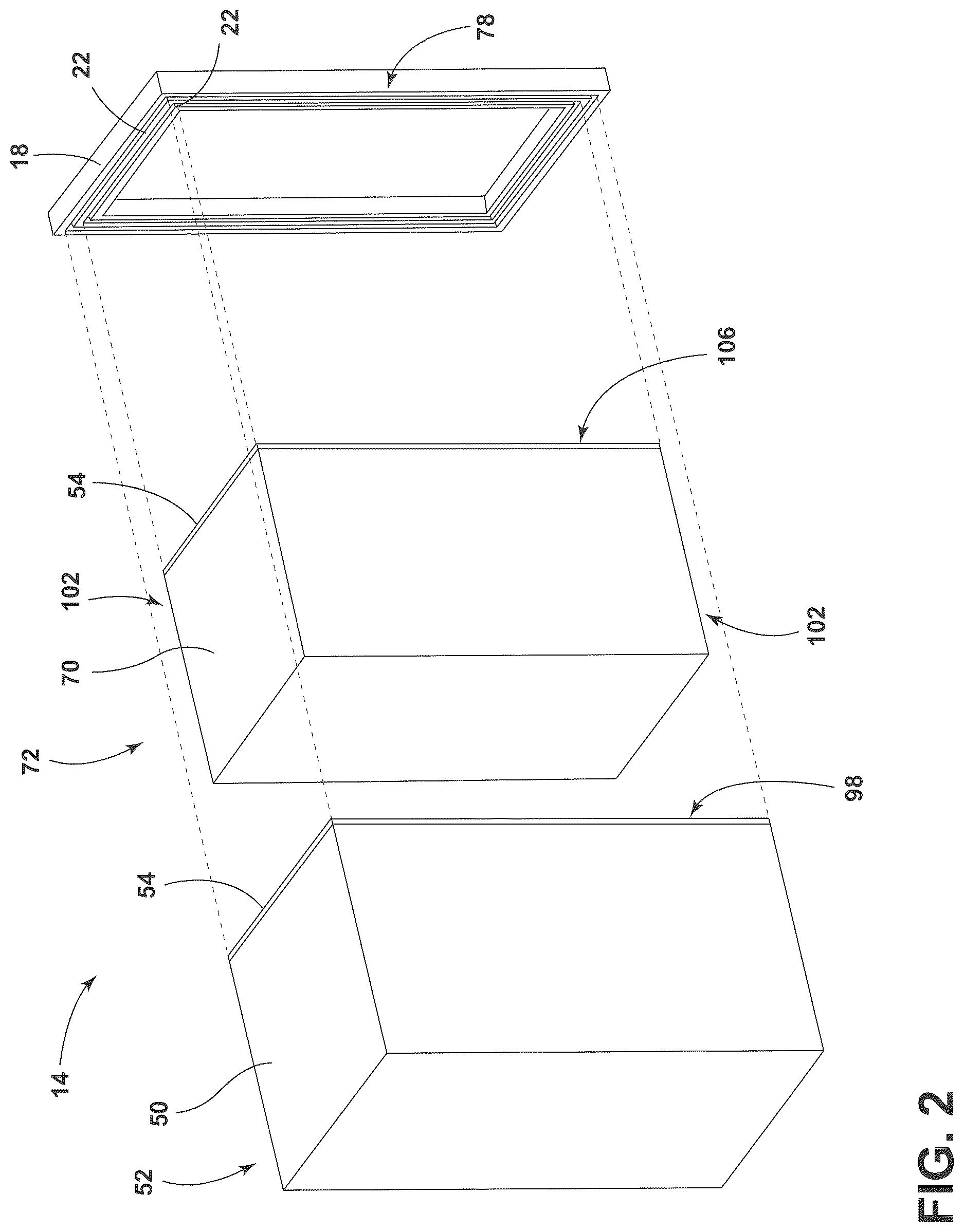 Patent US12618613 Figure 2 – Standoff feature for appliance