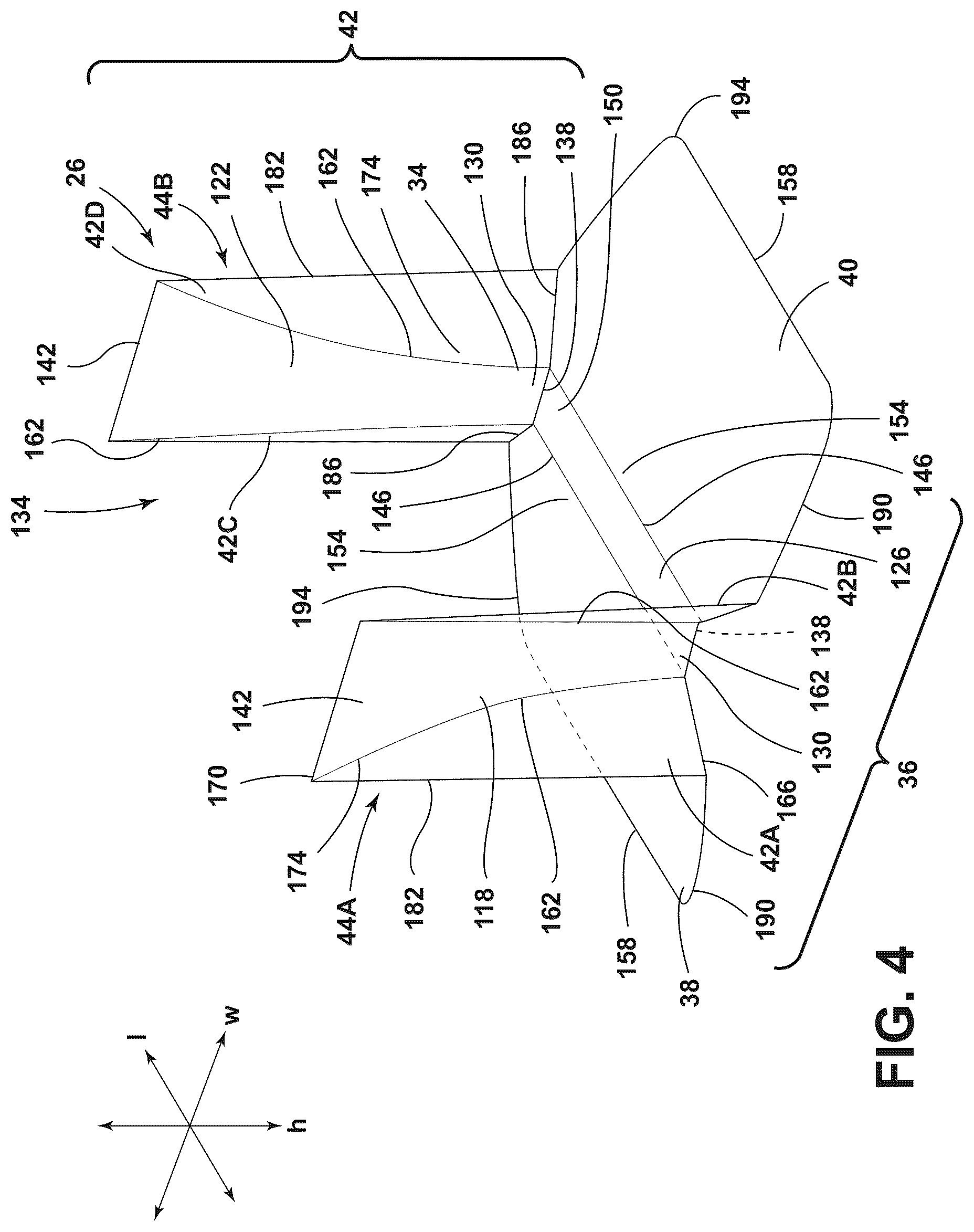 Patent US12618613 Figure 4 – Standoff feature for appliance