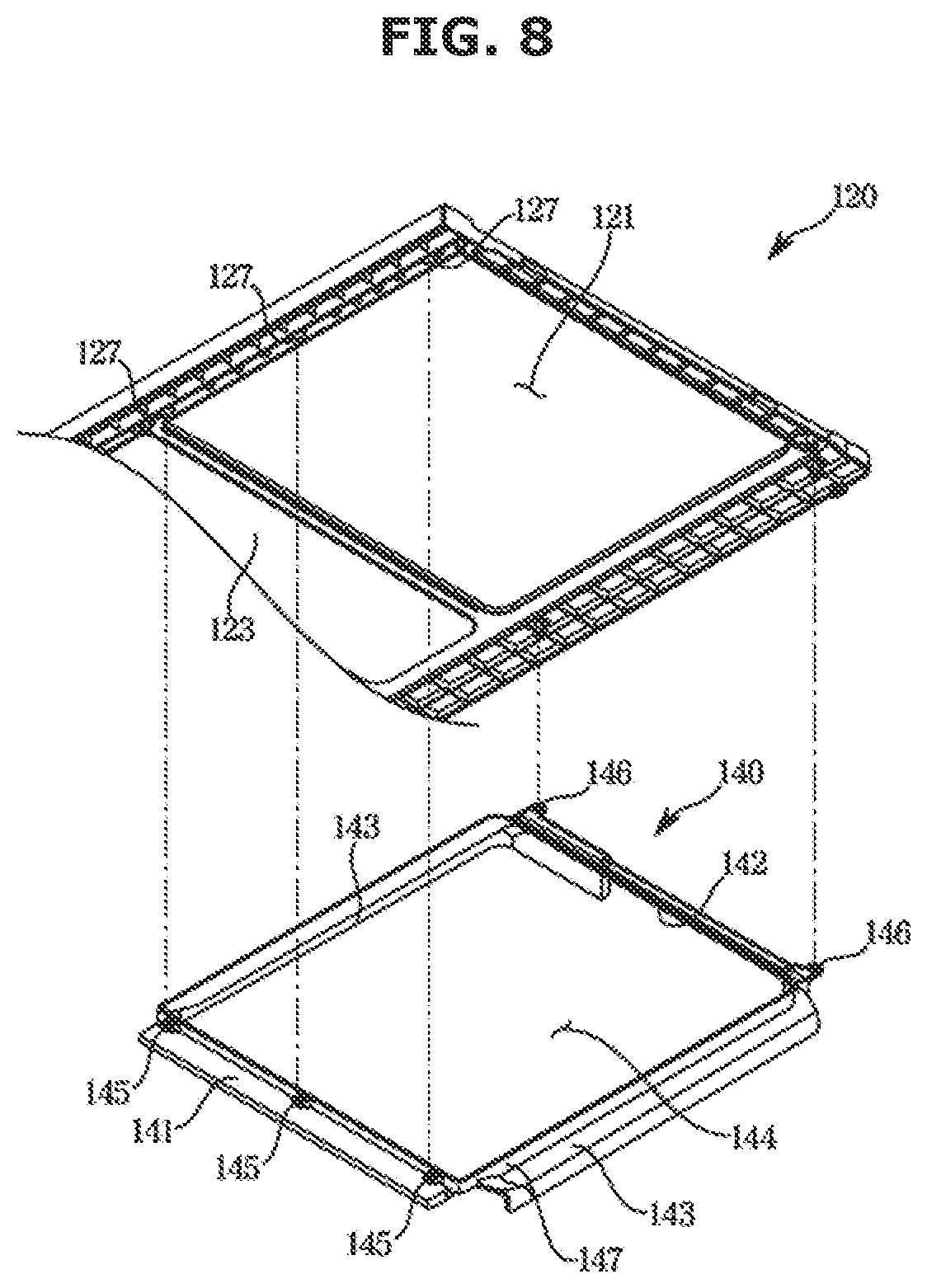 Patent US12618614 Figure 8 – Refrigerator