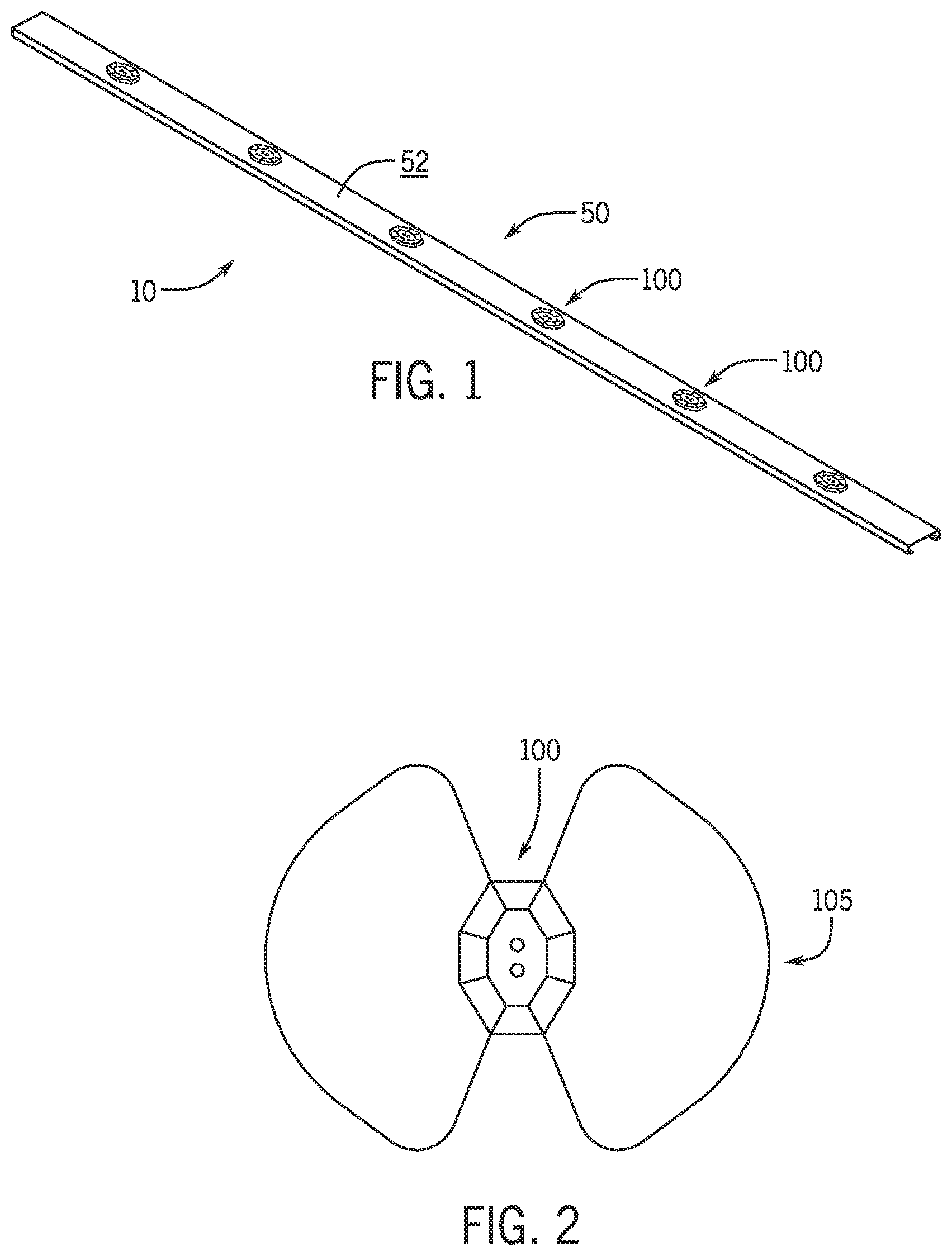 Patent US12618615 Figure 1 – LED lighting array system for illuminating a display case