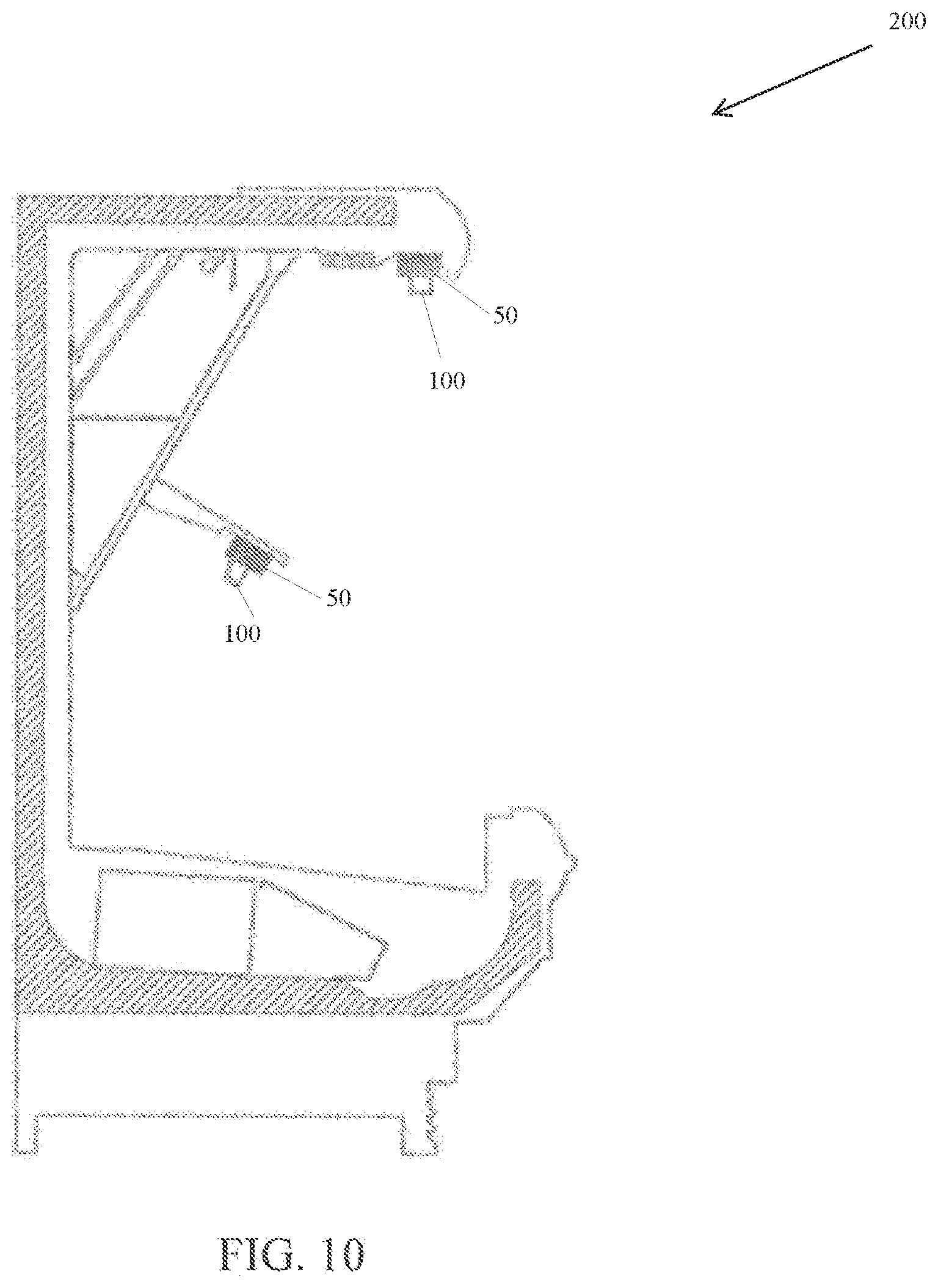 Patent US12618615 Figure 6 – LED lighting array system for illuminating a display case