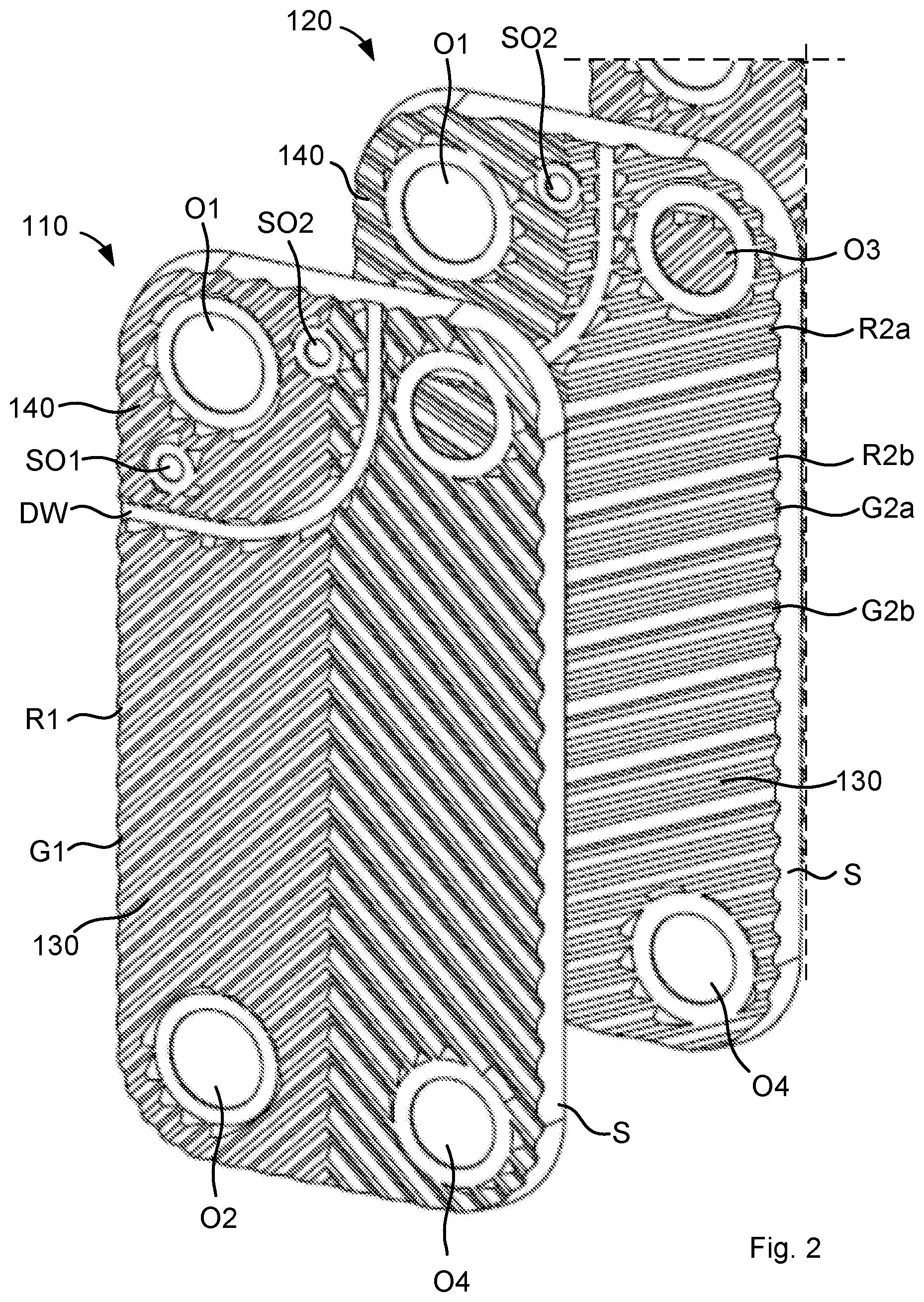Patent US12618617 Figure 2 – Heat exchanger and refrigeration system and method