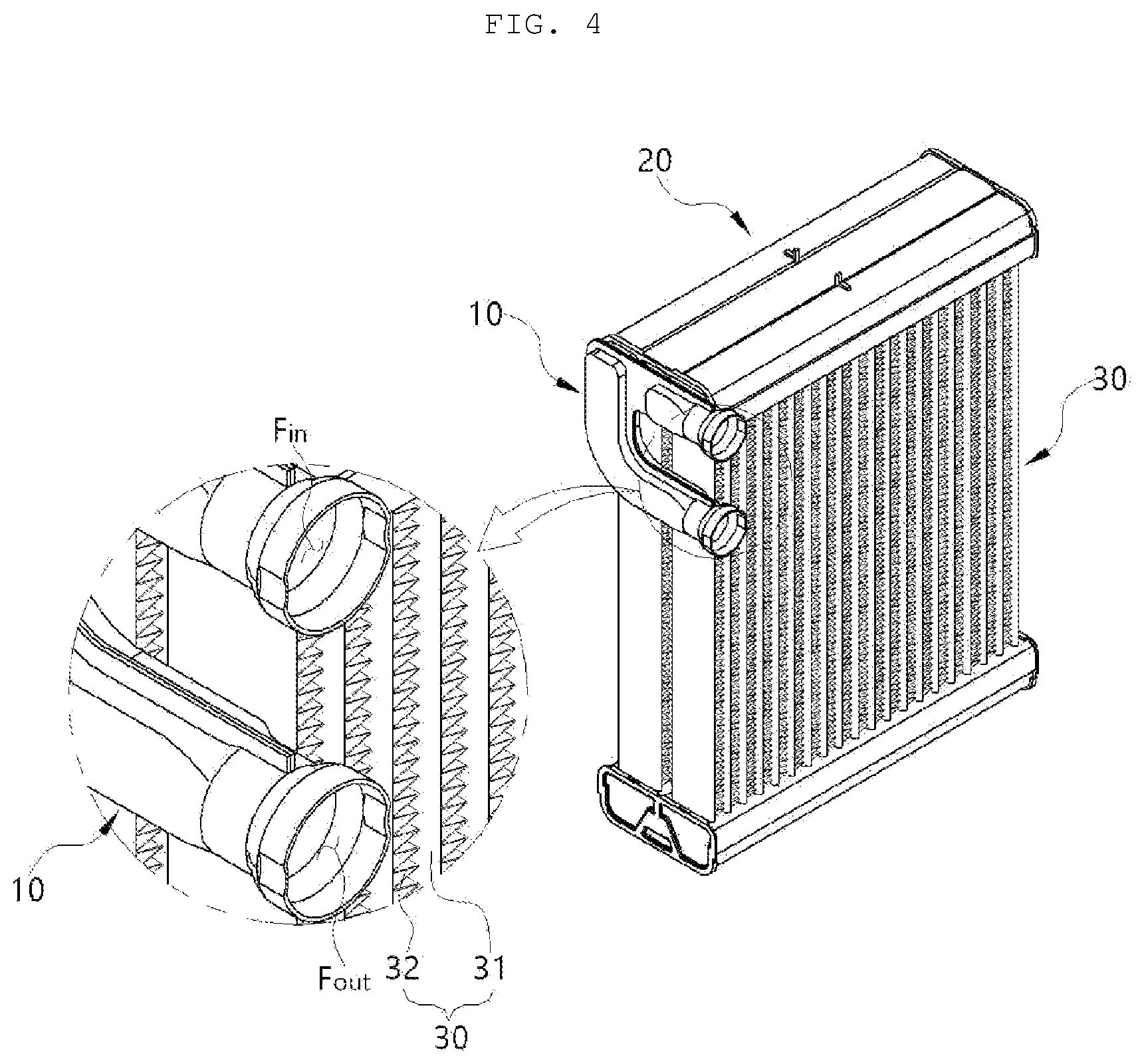 Patent US12618621 Figure 4 – Pipe connection assembly of heat exchanger