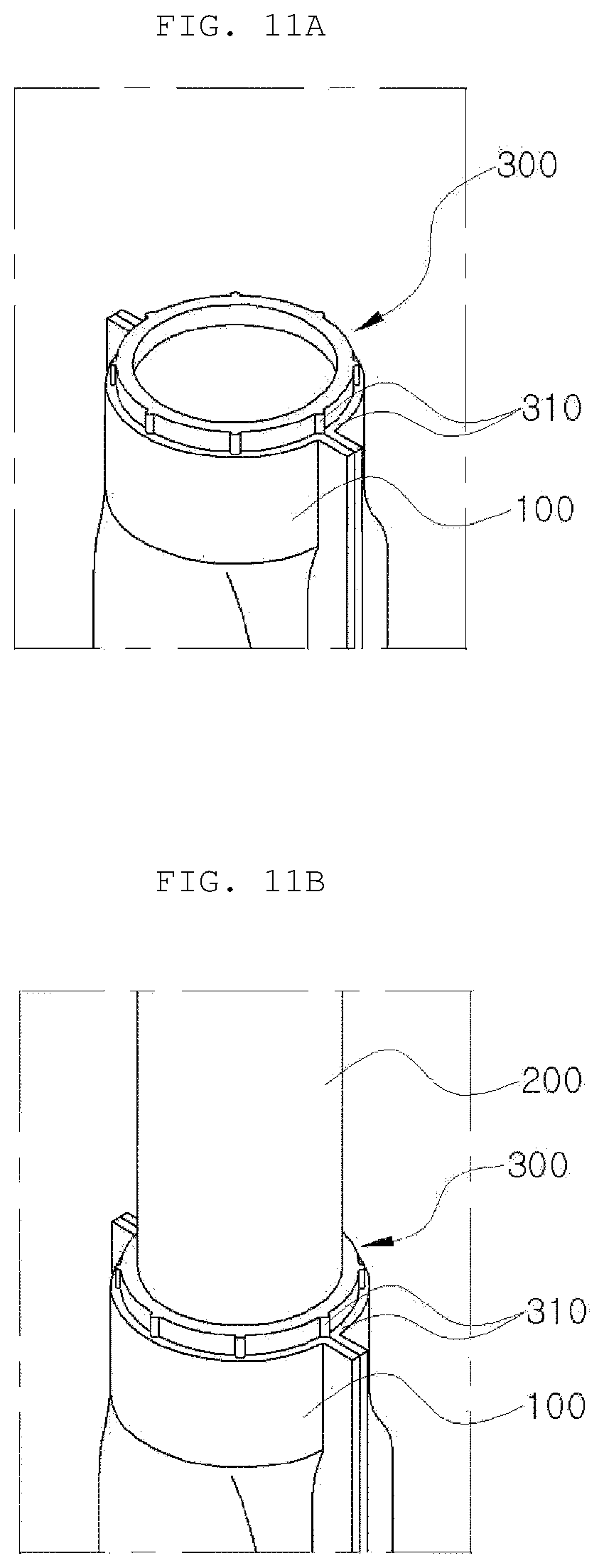 Patent US12618621 Figure 11 – Pipe connection assembly of heat exchanger