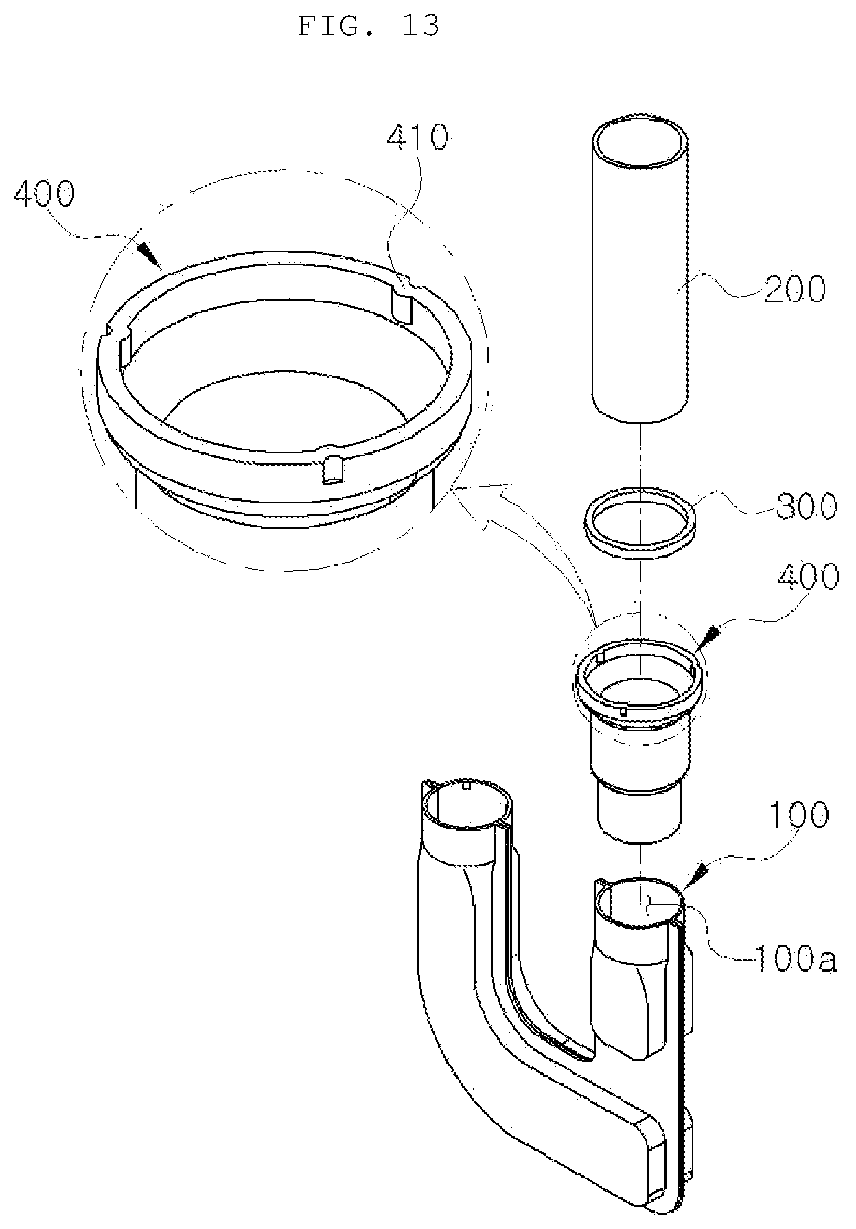 Patent US12618621 Figure 13 – Pipe connection assembly of heat exchanger