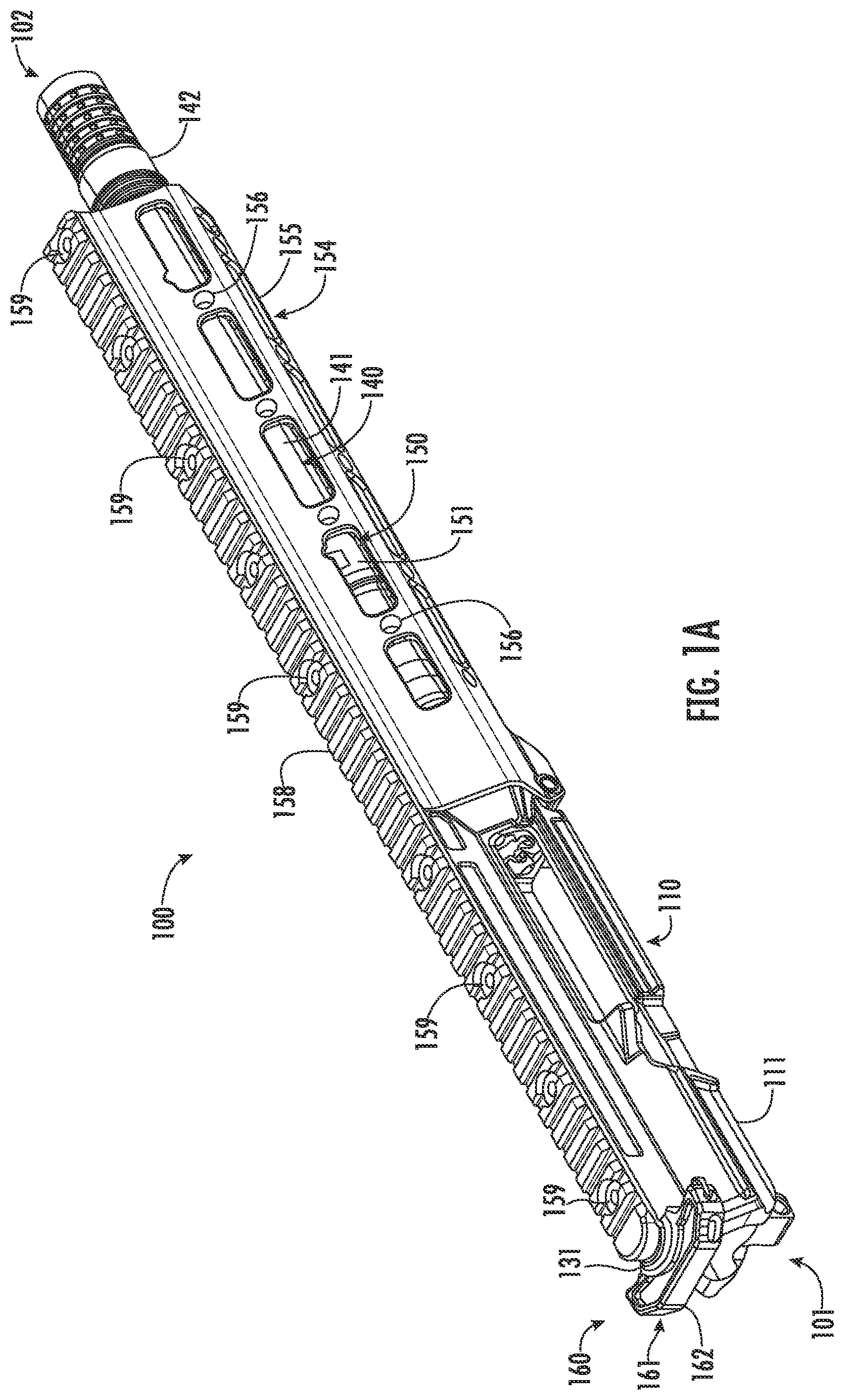 Patent US12618626 Figure 1 – Charging handle and upper receiver assembly for a firearm