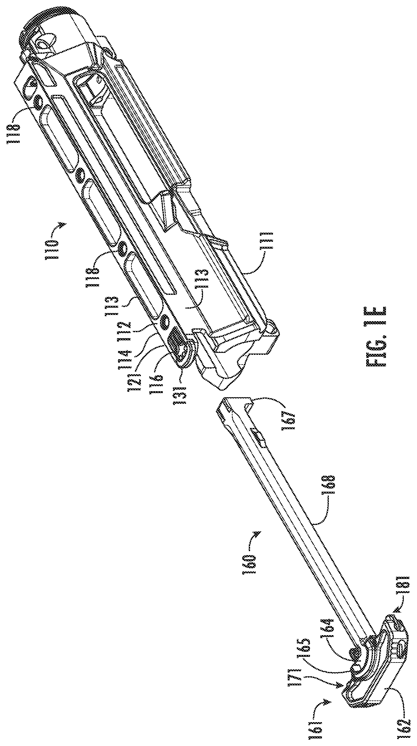 Patent US12618626 Figure 5 – Charging handle and upper receiver assembly for a firearm