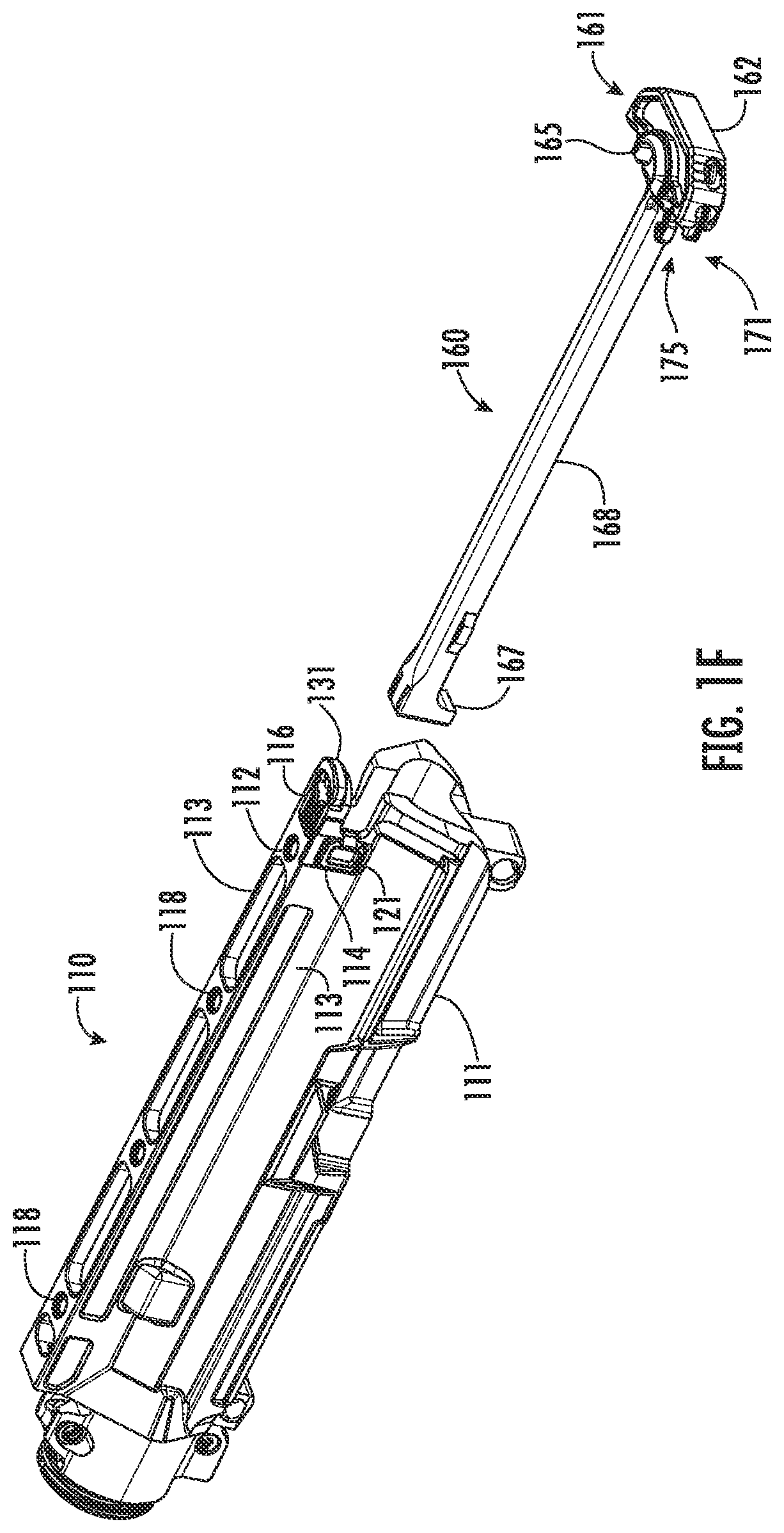 Patent US12618626 Figure 6 – Charging handle and upper receiver assembly for a firearm