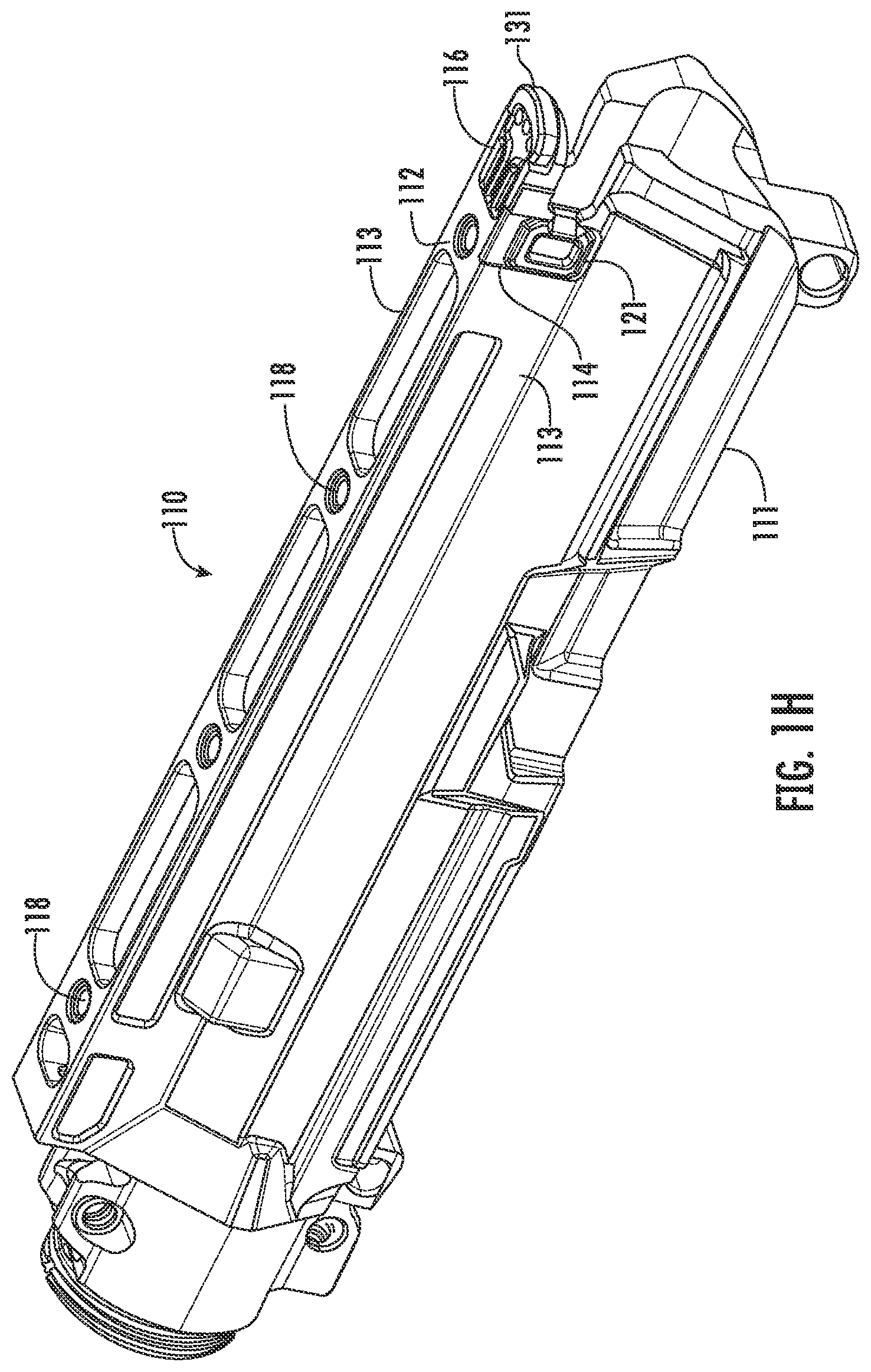 Patent US12618626 Figure 8 – Charging handle and upper receiver assembly for a firearm
