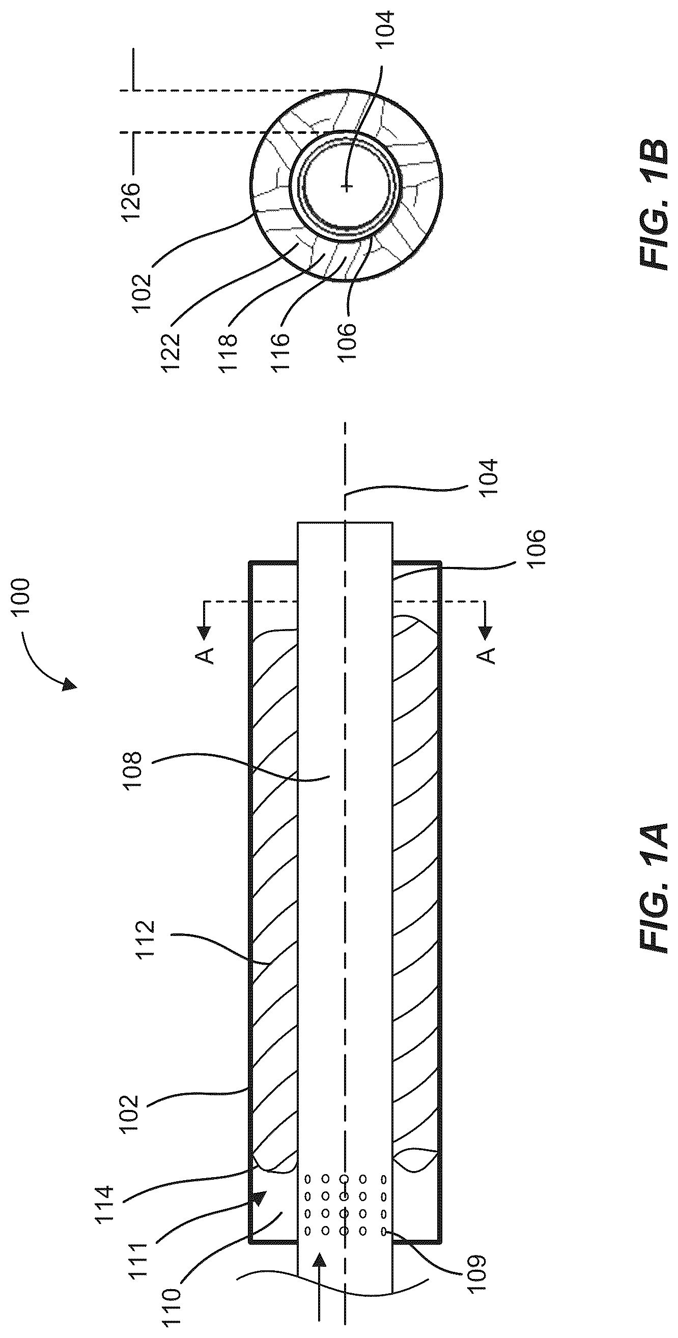 Patent US12618632 Figure 1 – Off-axis serpentine flow chamber for firearm suppressors