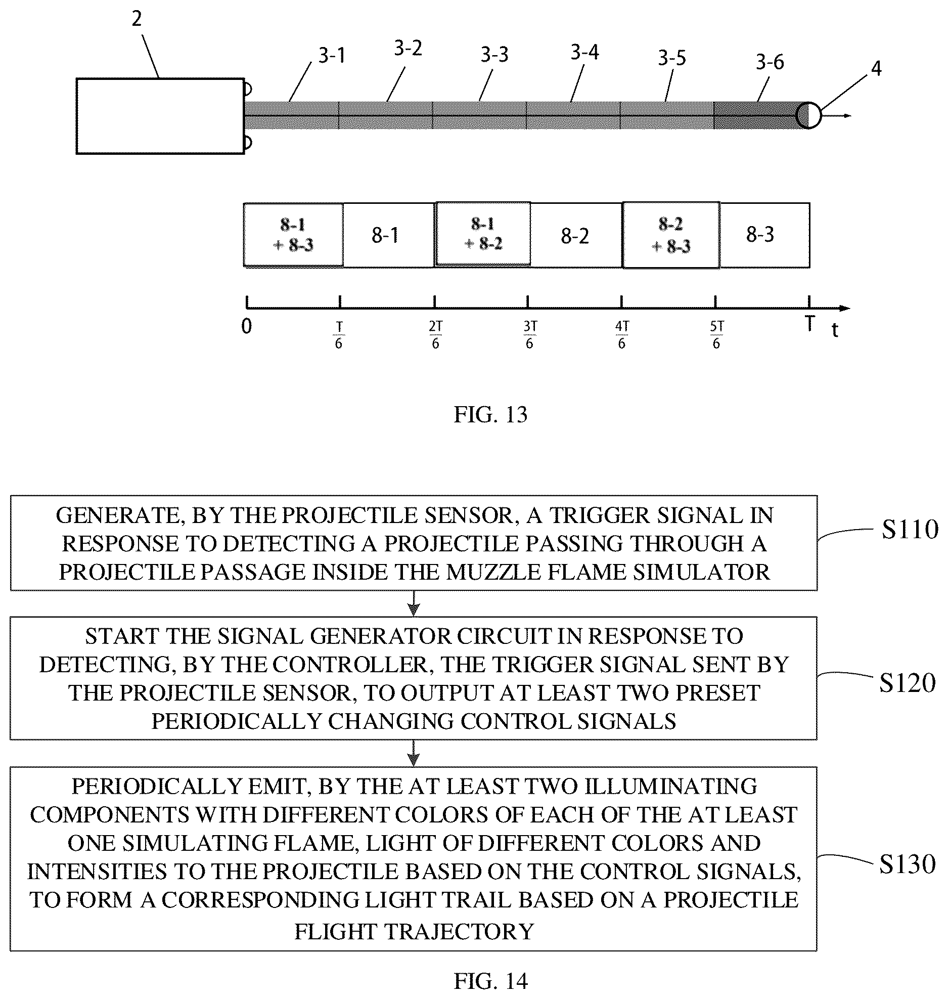 Patent US12618634 Figure 10 – Muzzle flash simulator and method for generating light trail