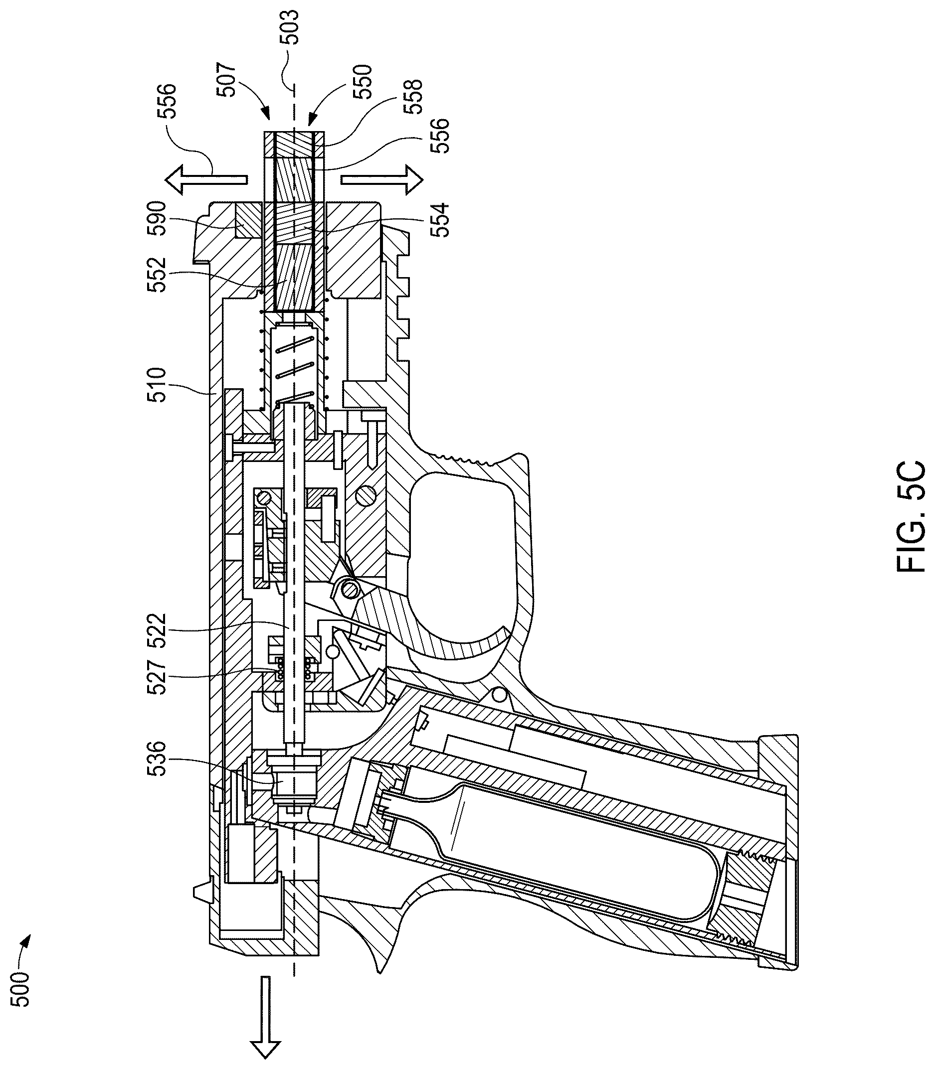 Patent US12618635 Figure 8 – Weapon emulator simulating a muzzle flash