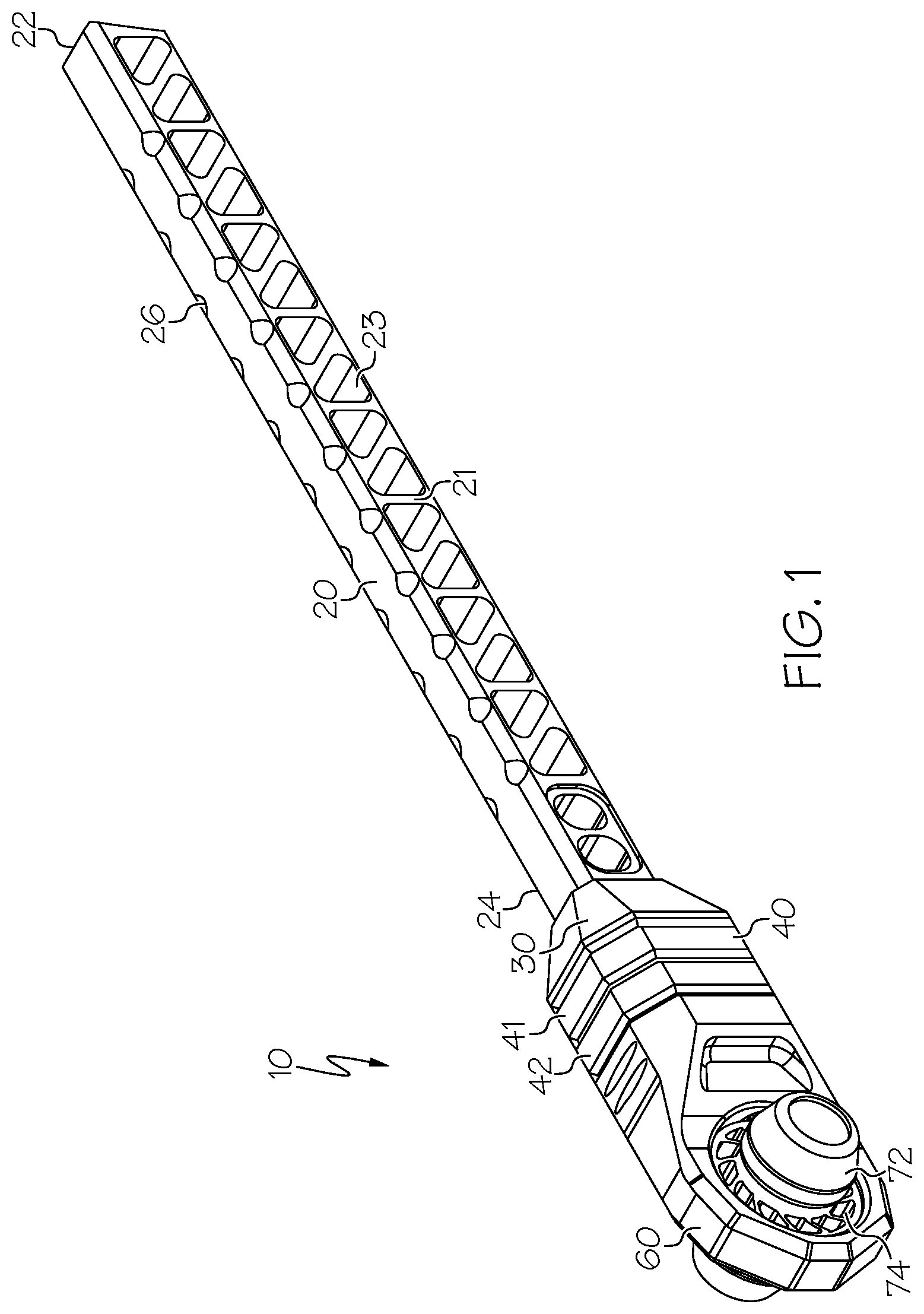 Patent US12618636 Figure 1 – Archery bow stabilizer