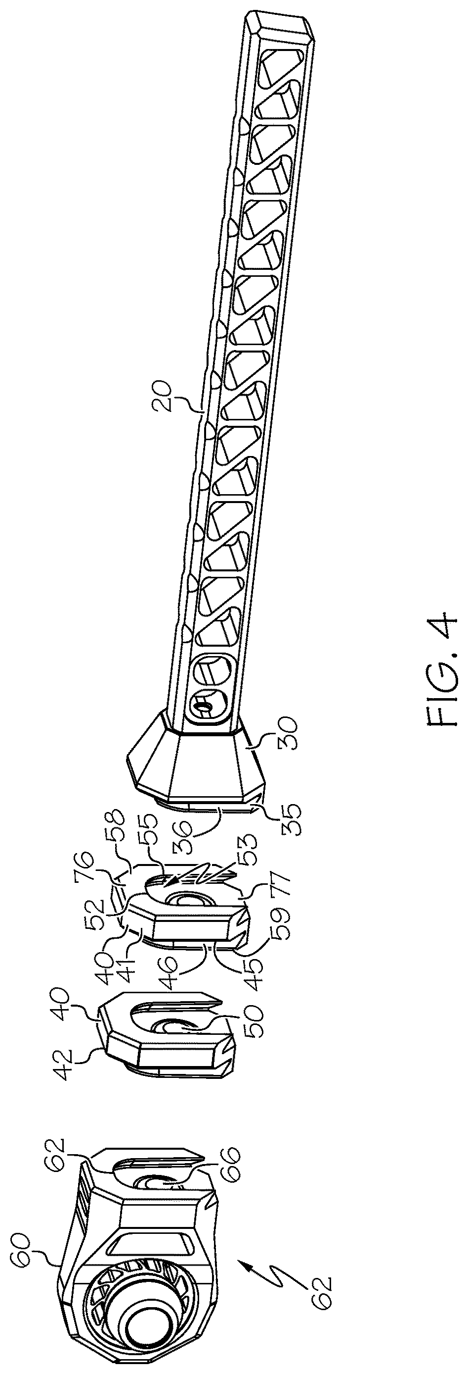 Patent US12618636 Figure 4 – Archery bow stabilizer