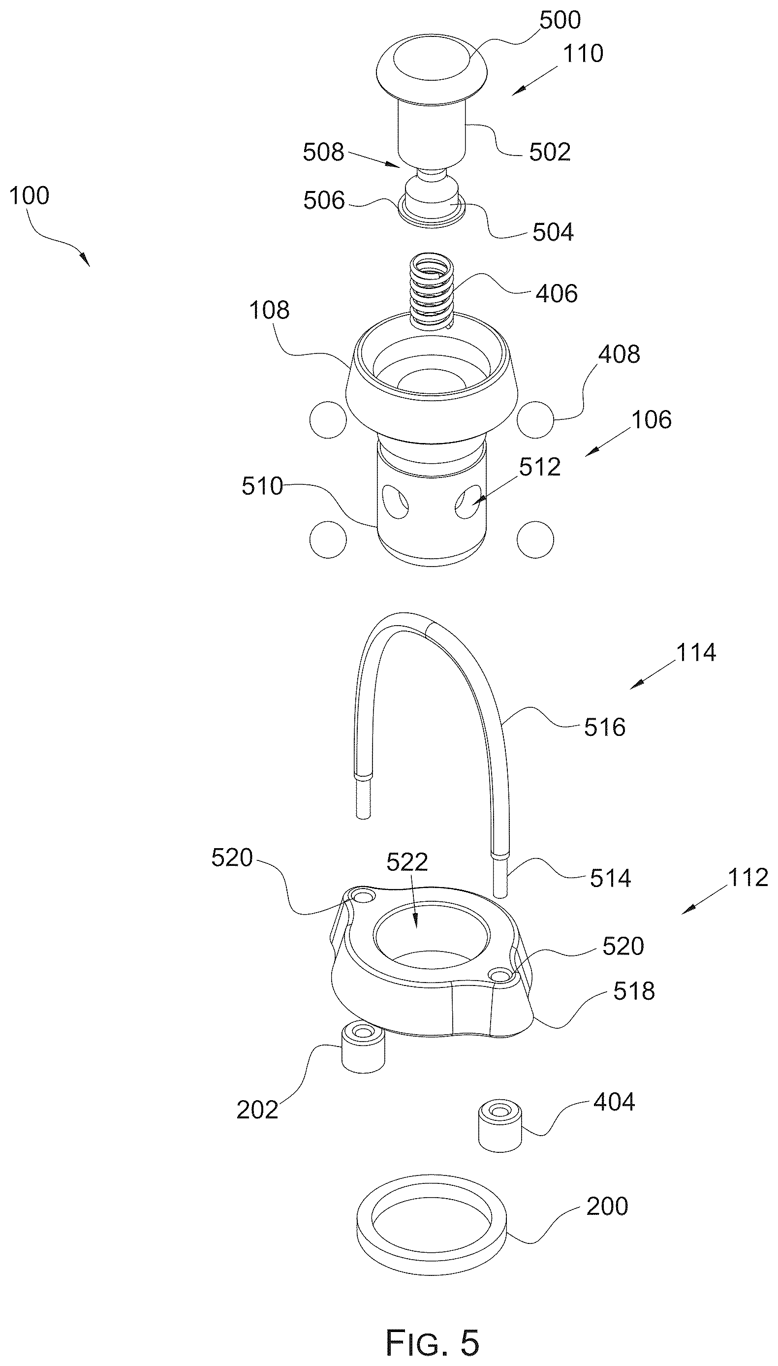 Patent US12618638 Figure 5 – Firearm sling connector with a swivel assembly