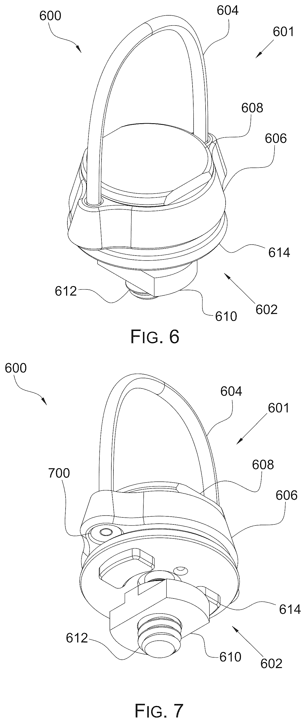Patent US12618638 Figure 6 – Firearm sling connector with a swivel assembly