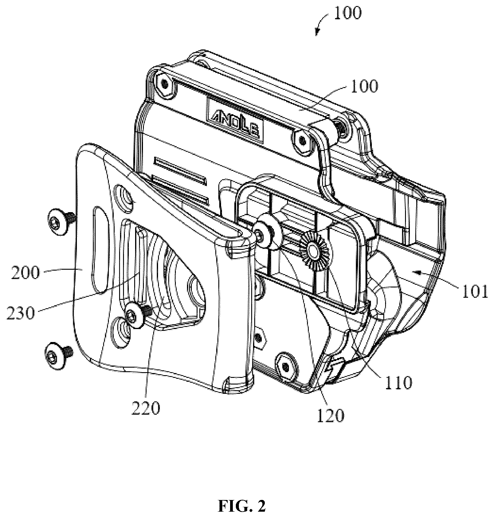 Patent US12618642 Figure 2 – Universal holster