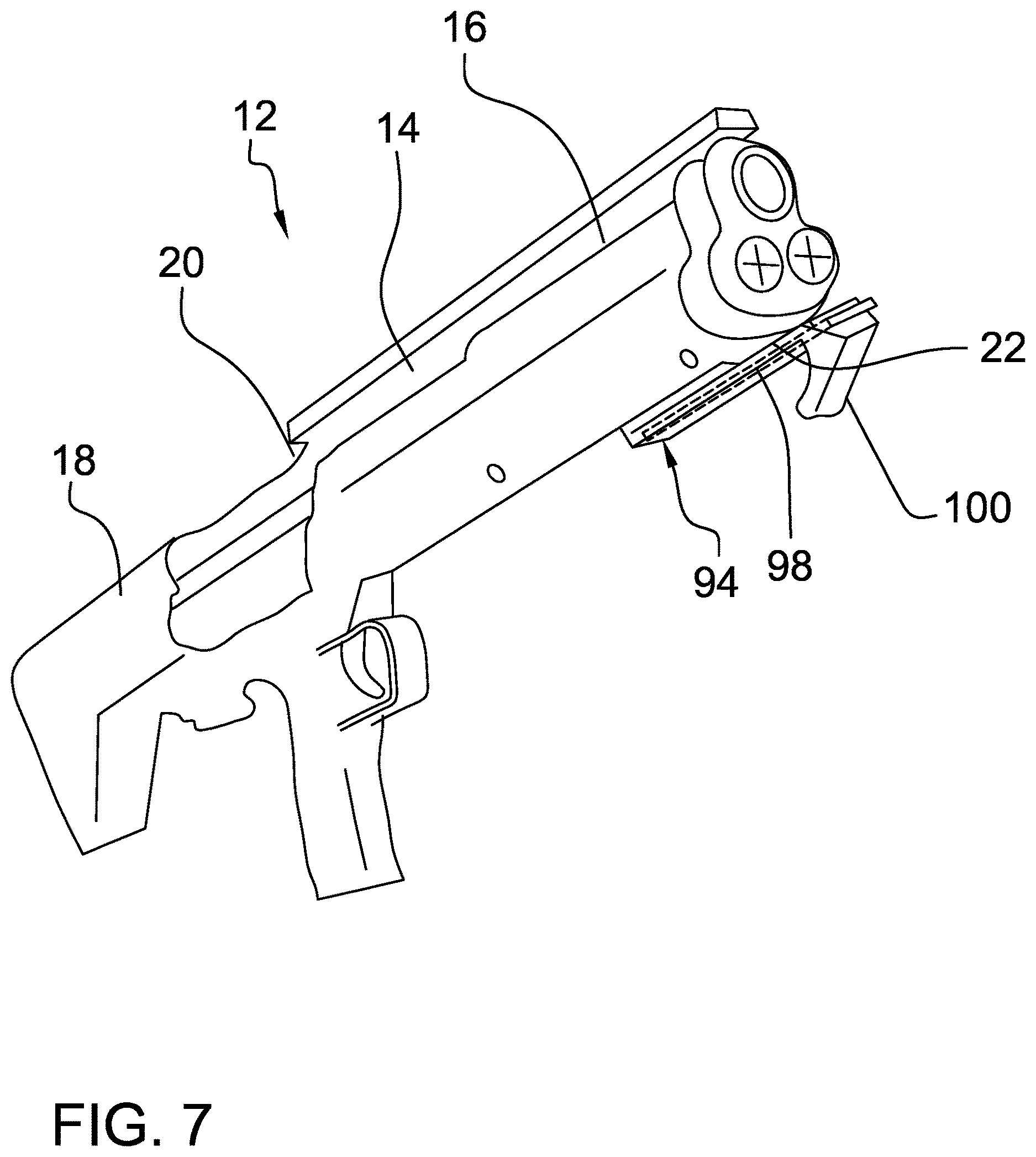 Patent US12618643 Figure 7 – Handless shoulder-fire firearm carry system