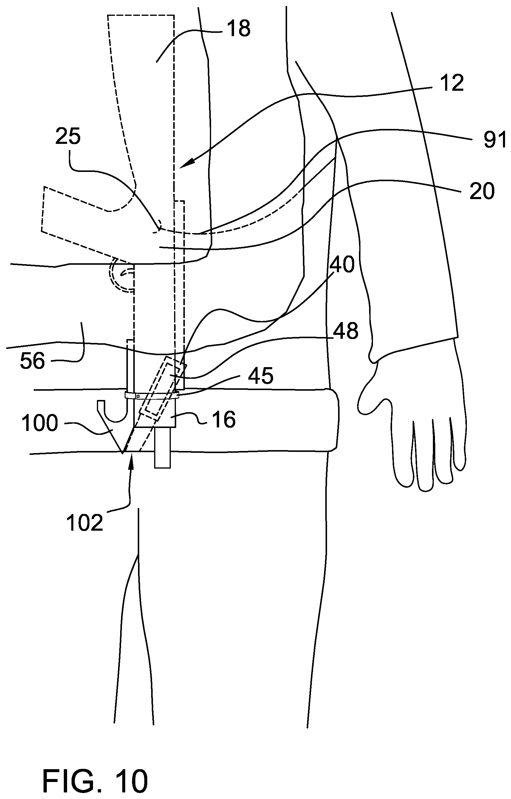 Patent US12618643 Figure 10 – Handless shoulder-fire firearm carry system