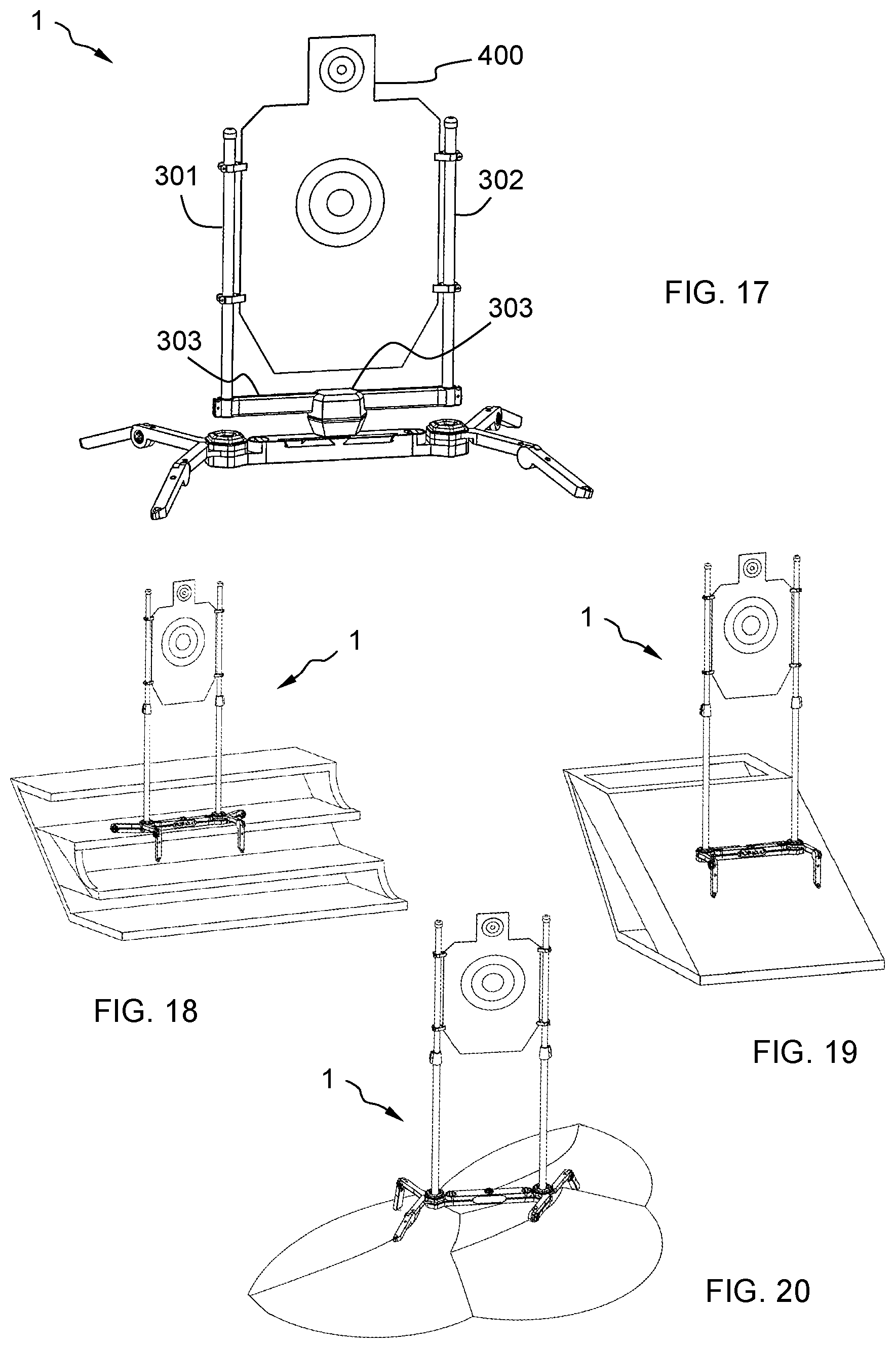 Patent US12618650 Figure 7 – Portable target stand